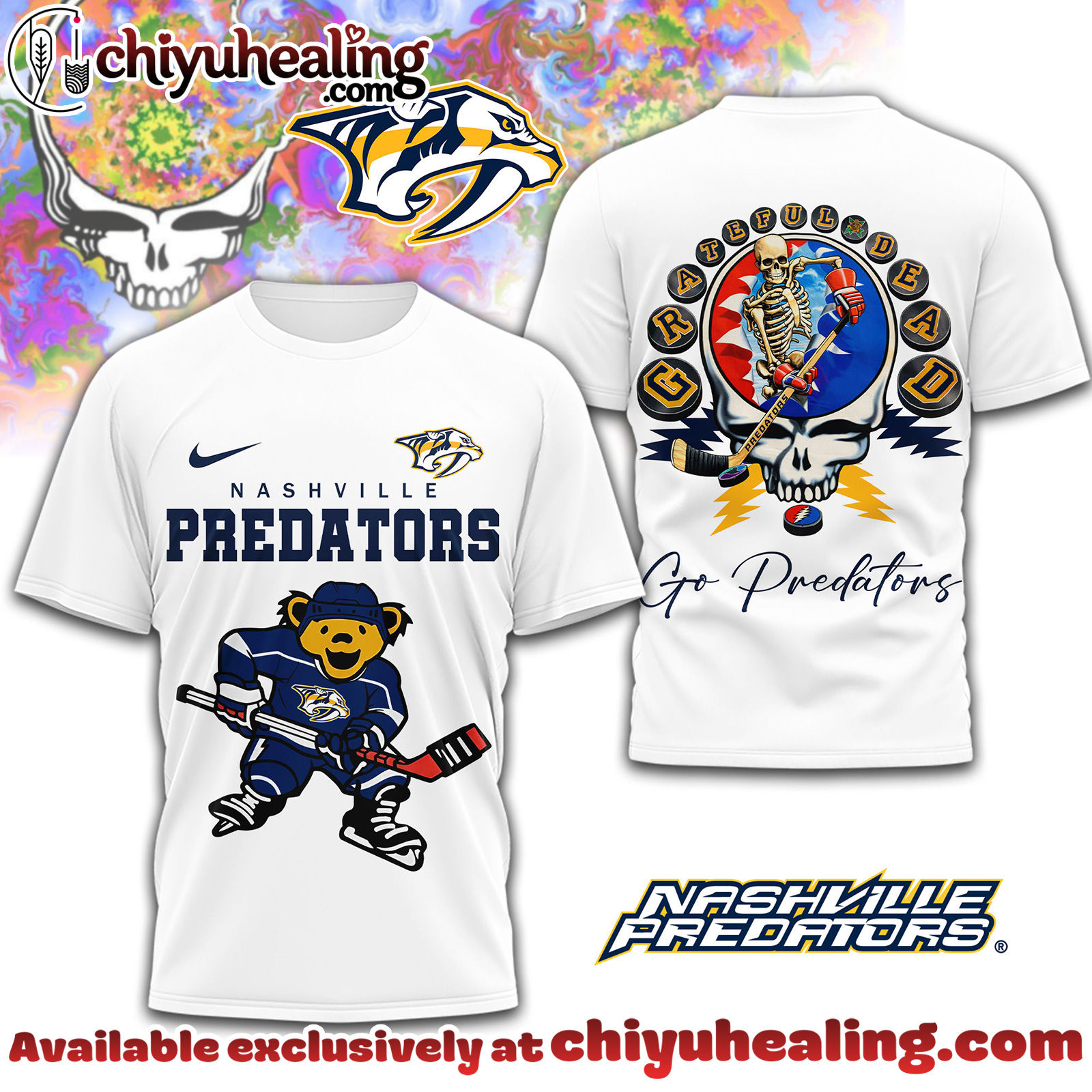 Nashville Predators Premium NHL Deadhead 3D Shirt