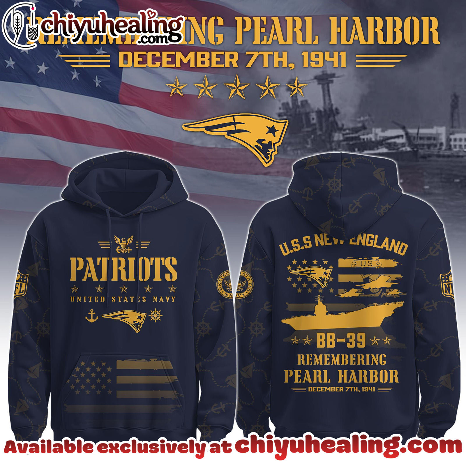 NE Patriots x Pearl Harbor Remembrance Day Hoodie, T-Shirt, Sweatshirt Limited Edition