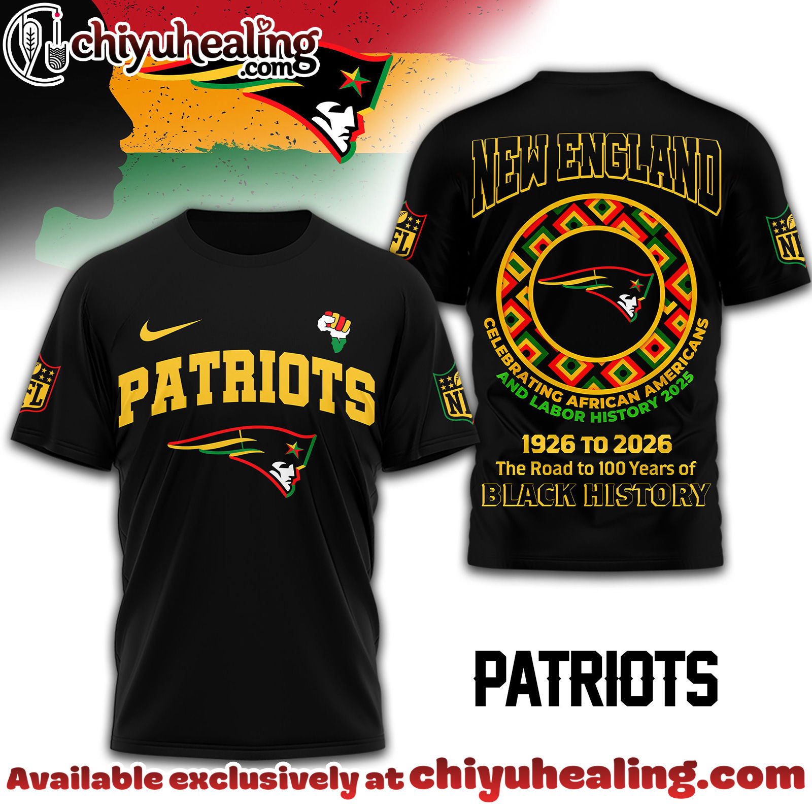 New England Patriots Premium NFL Black History Month 3D Tshirt, Sweatshirt, Hoodie