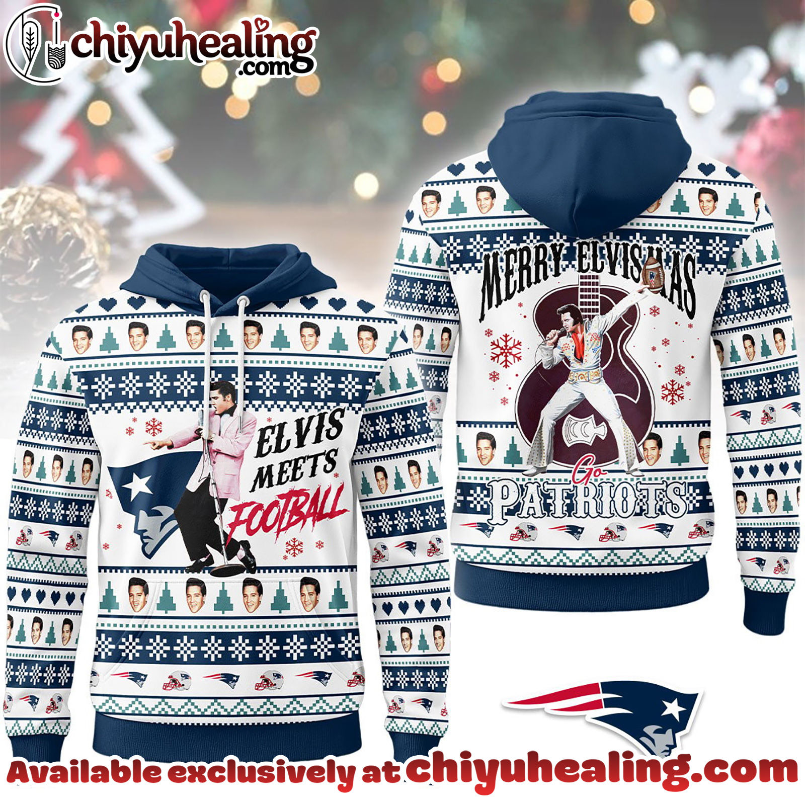 New England Patriots Premium NFL Elvis Presley Christmas Hoodie, Sweatshirt, Shirt, All Team NFL