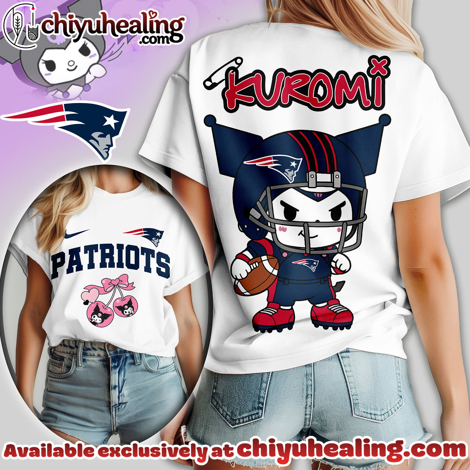 New England Patriots Premium NFL Kuromi Women Shirt