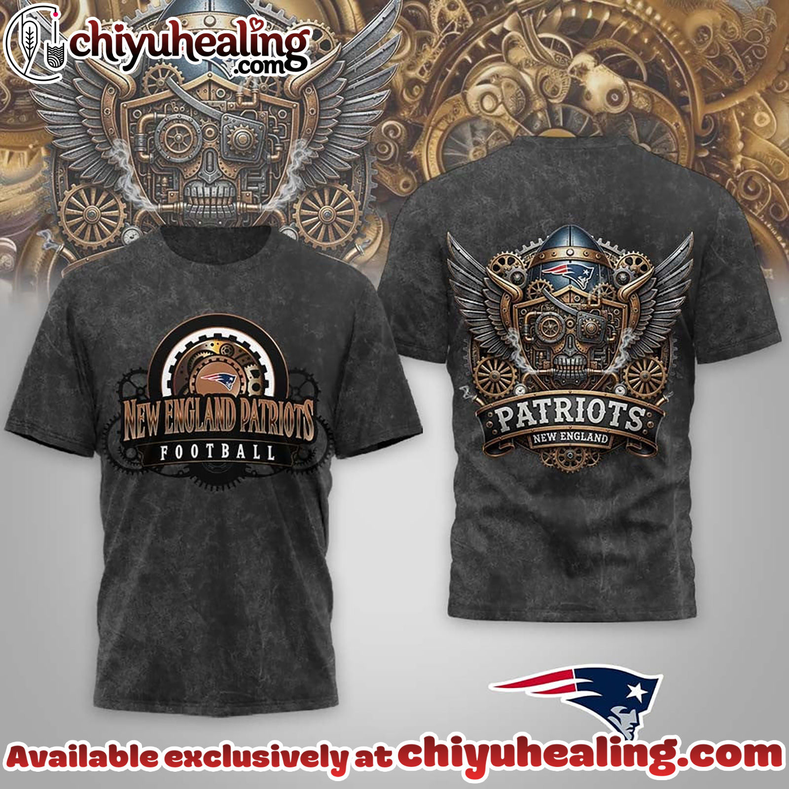 New England Patriots Premium NFL Steampunk T-shirt