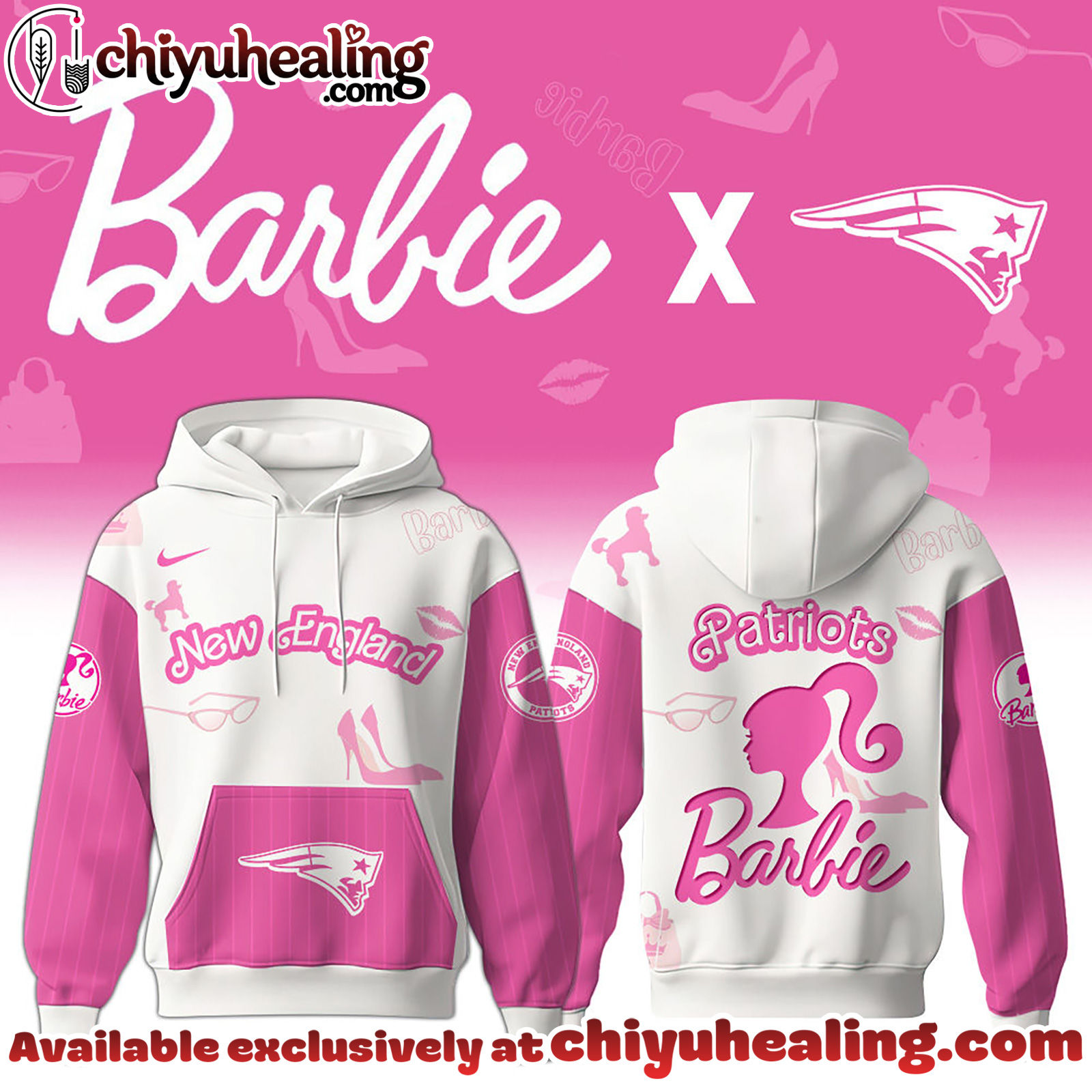 New England Patriots x Barbie Hoodie Limited Edition - Selling Out Fast Hoodie, Sweatshirt, T-shirt