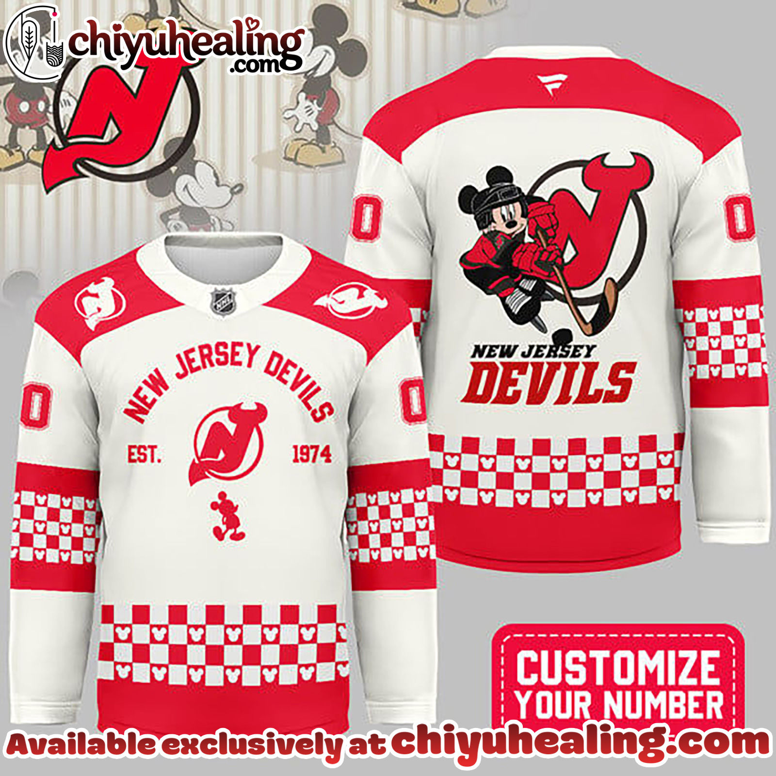 New Jersey Devils Premium NHL Disney Game Day Hockey Jersey