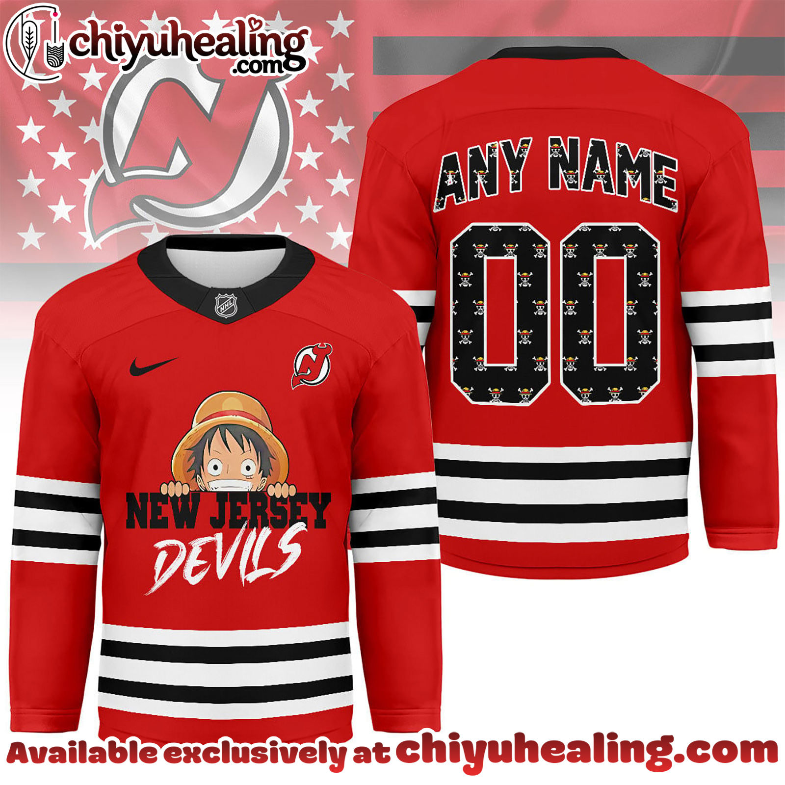 New Jersey Devils Premium NHL One Piece Hockey Jersey NY