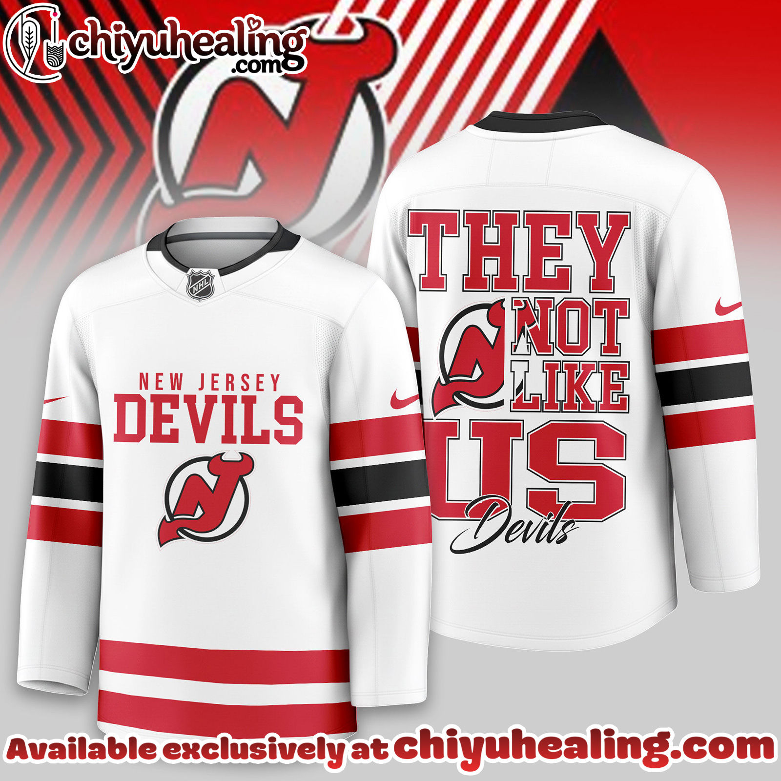 New Jersey Devils Premium NHL They Not Like Us Hockey Jersey