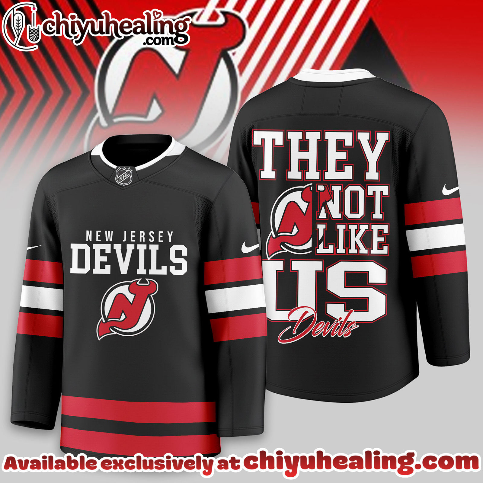 New Jersey Devils Premium NHL They Not Like Us Hockey Jersey - Ver 2