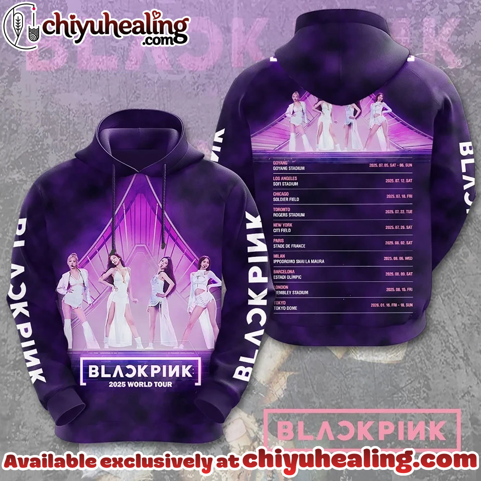 New Limited Edition BlackPink 2025 World Tour 3D Apparel Hoodie, Sweatshirt, Shirt