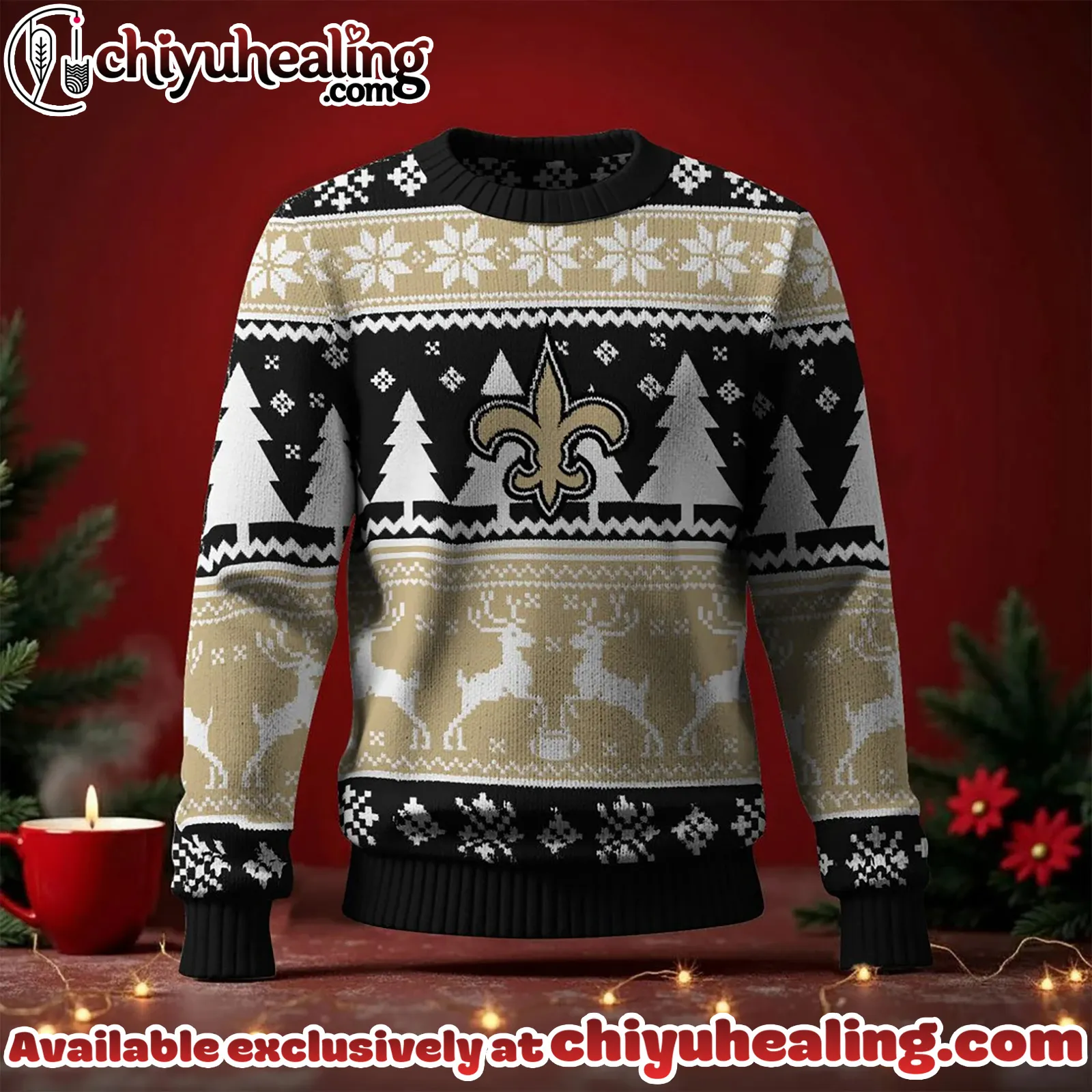 New Orleans Saints 2025 Christmas New Ugly Sweatshirt, All Team NFL