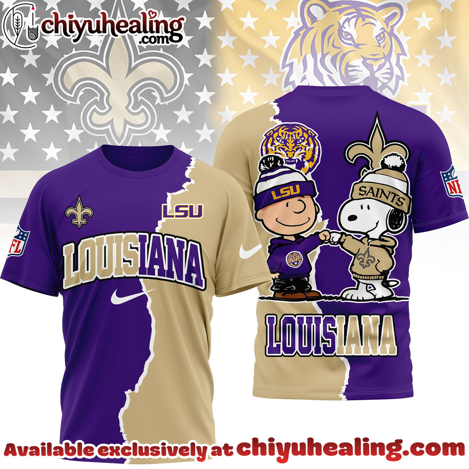 New Orleans Saints x LSU Tigers Premium NFL Team x NCAA Team Fusion 3D Shirt, Hoodie, Sweatshirt