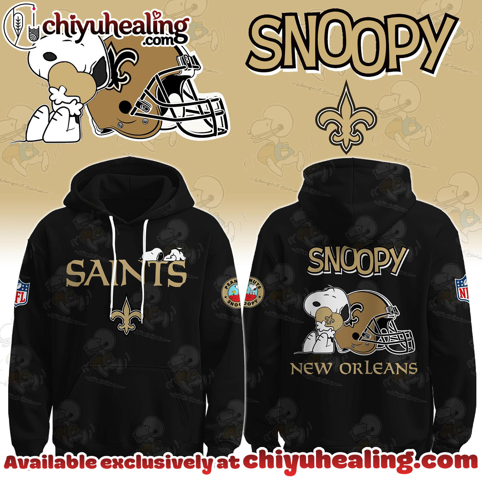 New Orleans Saints x Snoopy Hoodie, Sweatshirt, T-shirt Limited Edition - Selling Out Fast