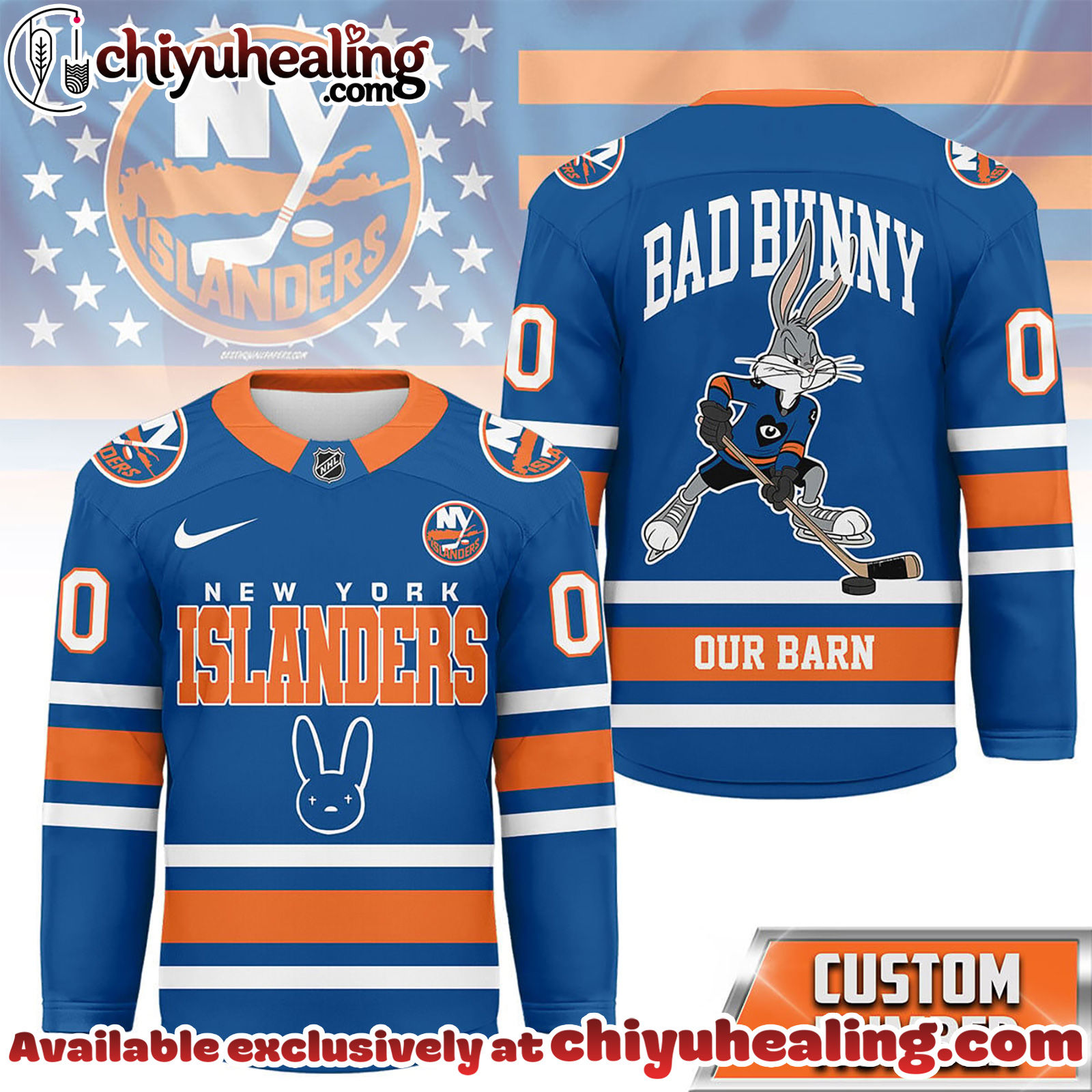 New York Islanders Premium NHL Bad Bunny Hockey Jersey NY