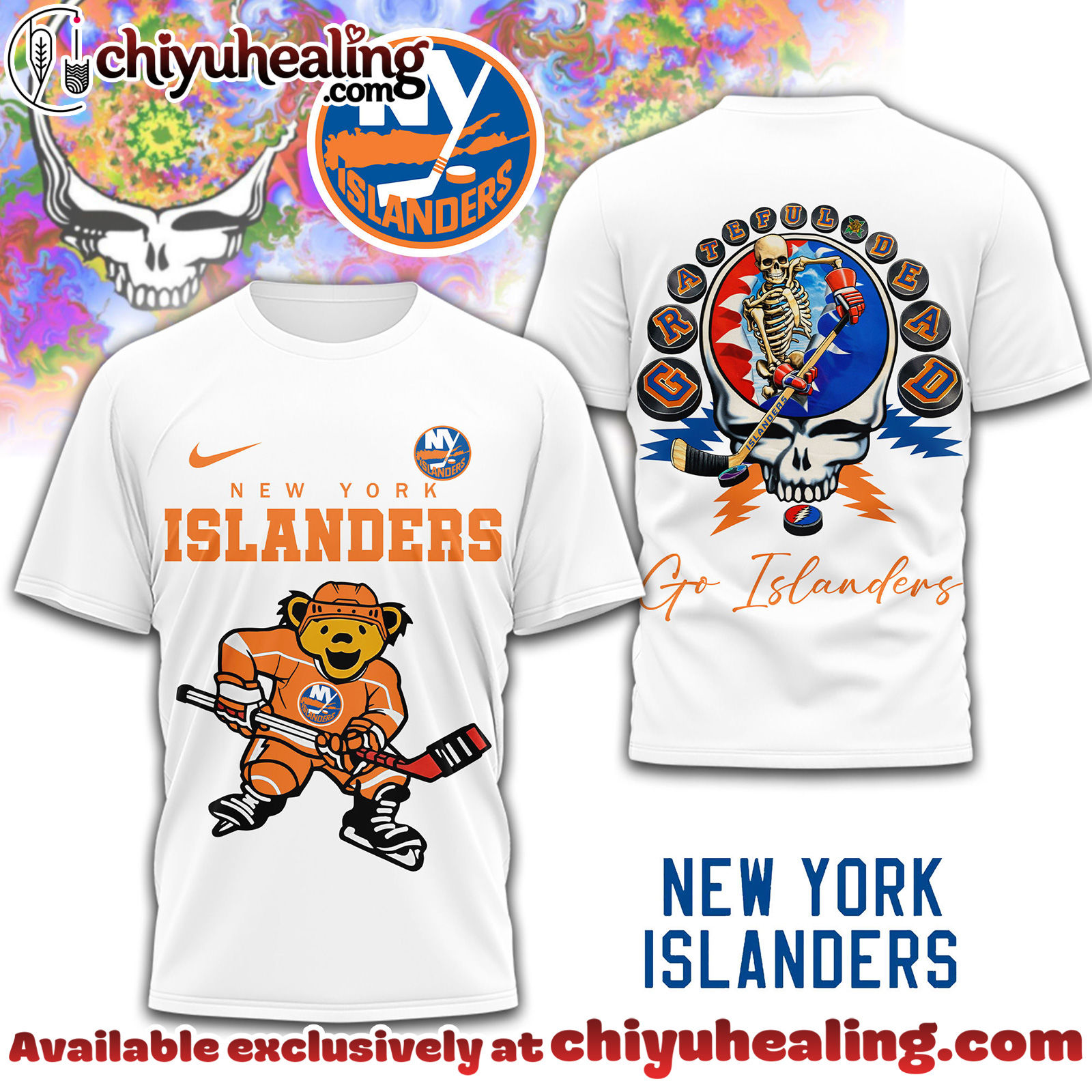 New York Islanders Premium NHL Deadhead 3D Shirt