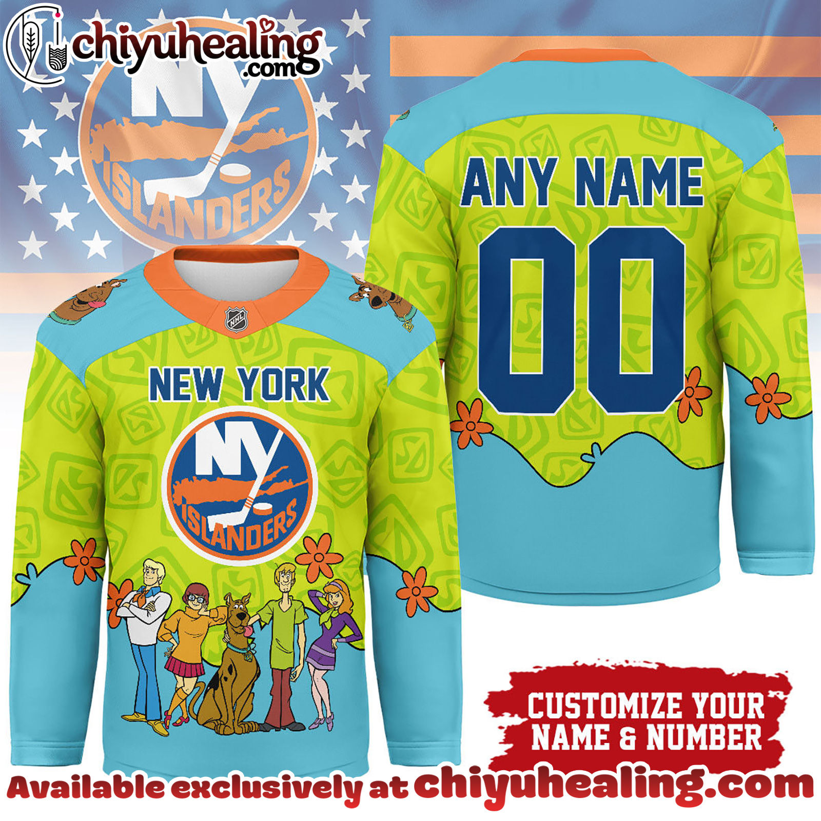 New York Islanders Premium NHL Scooby Doo Hockey Jersey