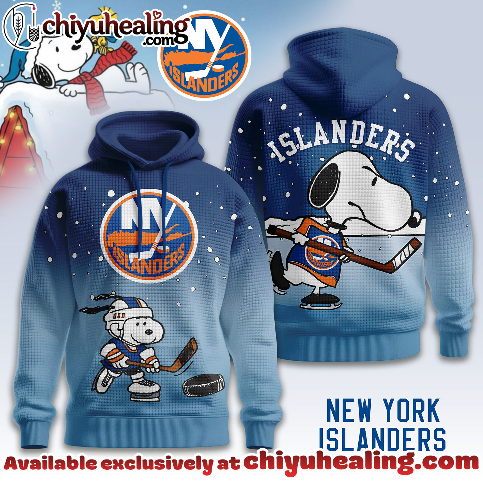 New York Islanders Premium NHL Snoopy Hockey 3D Waffle Hoodie, Sweatshirt, Shirt, All Team NHL