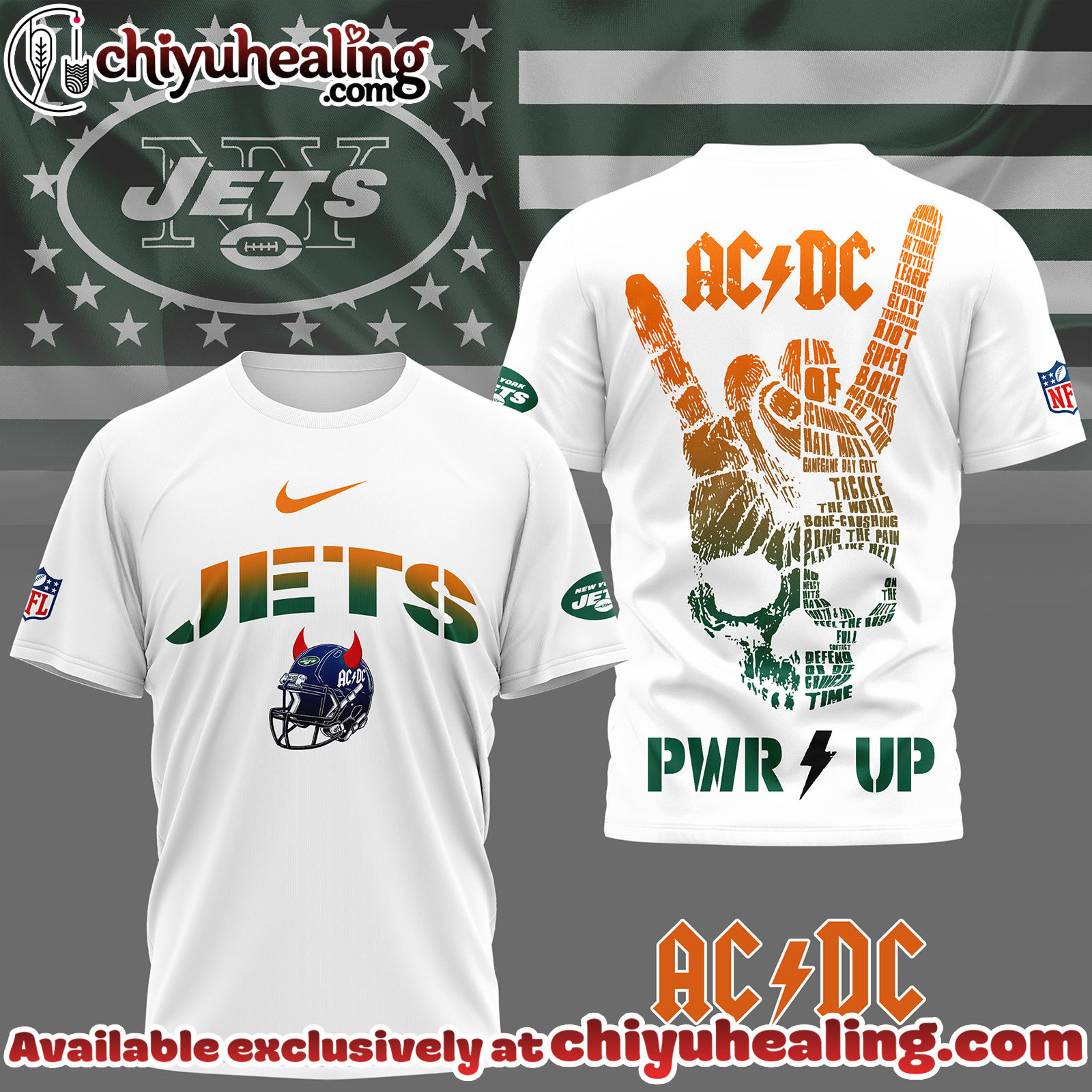 New York Jets Premium NFL AcDc Fan 3D Shirt, Hoodie, Sweatshirt, All Team NFL