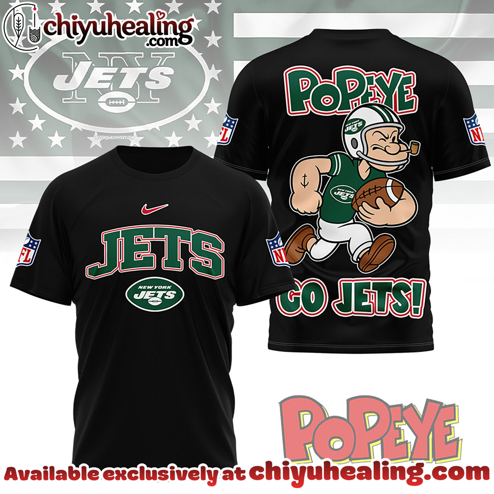 New York Jets Premium NFL Popeye Fan 3D Shirt, Hoodie, Sweatshirt, All Team NFL