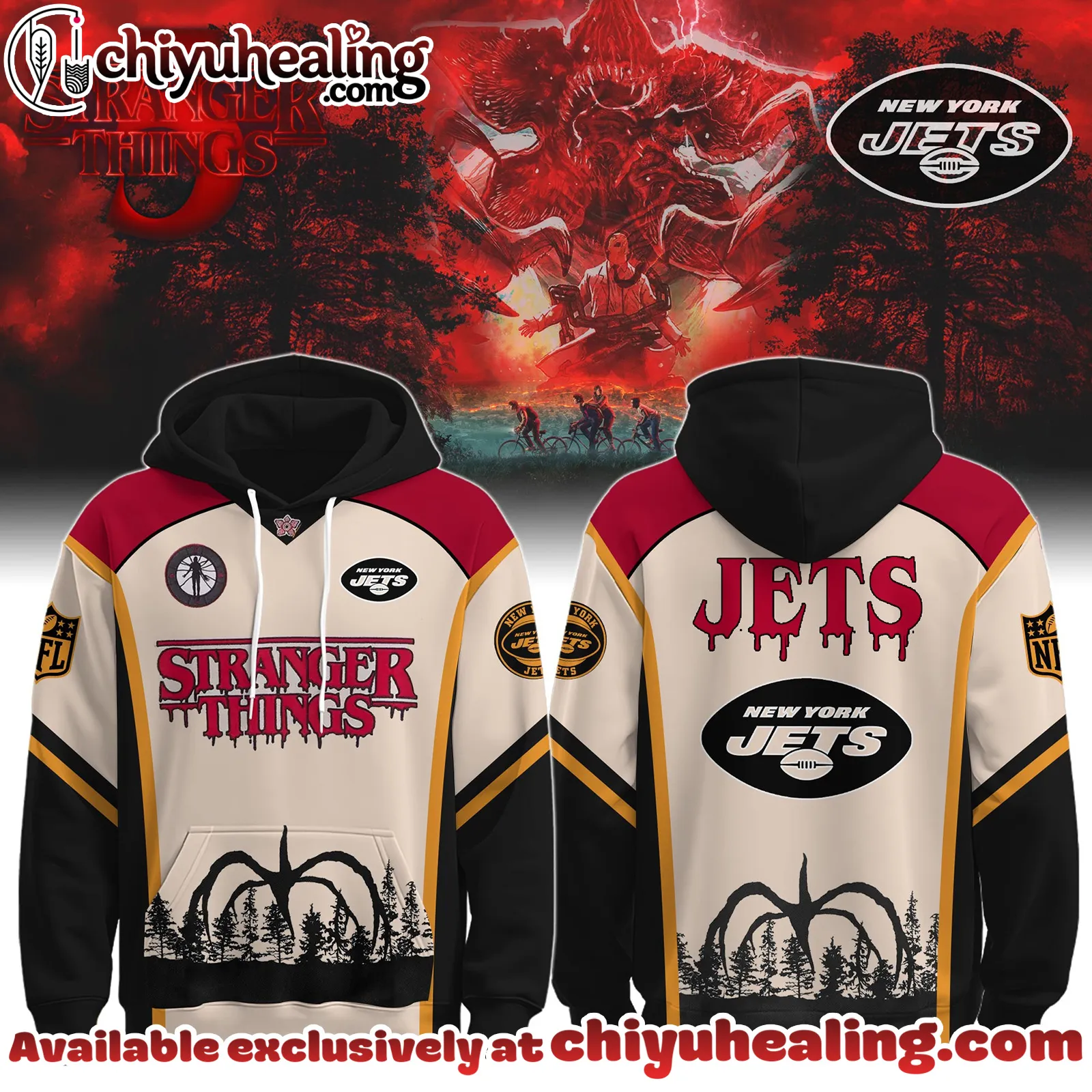 New York Jets x Stranger Things Hoodie Limited Hoodie, All Team NFL