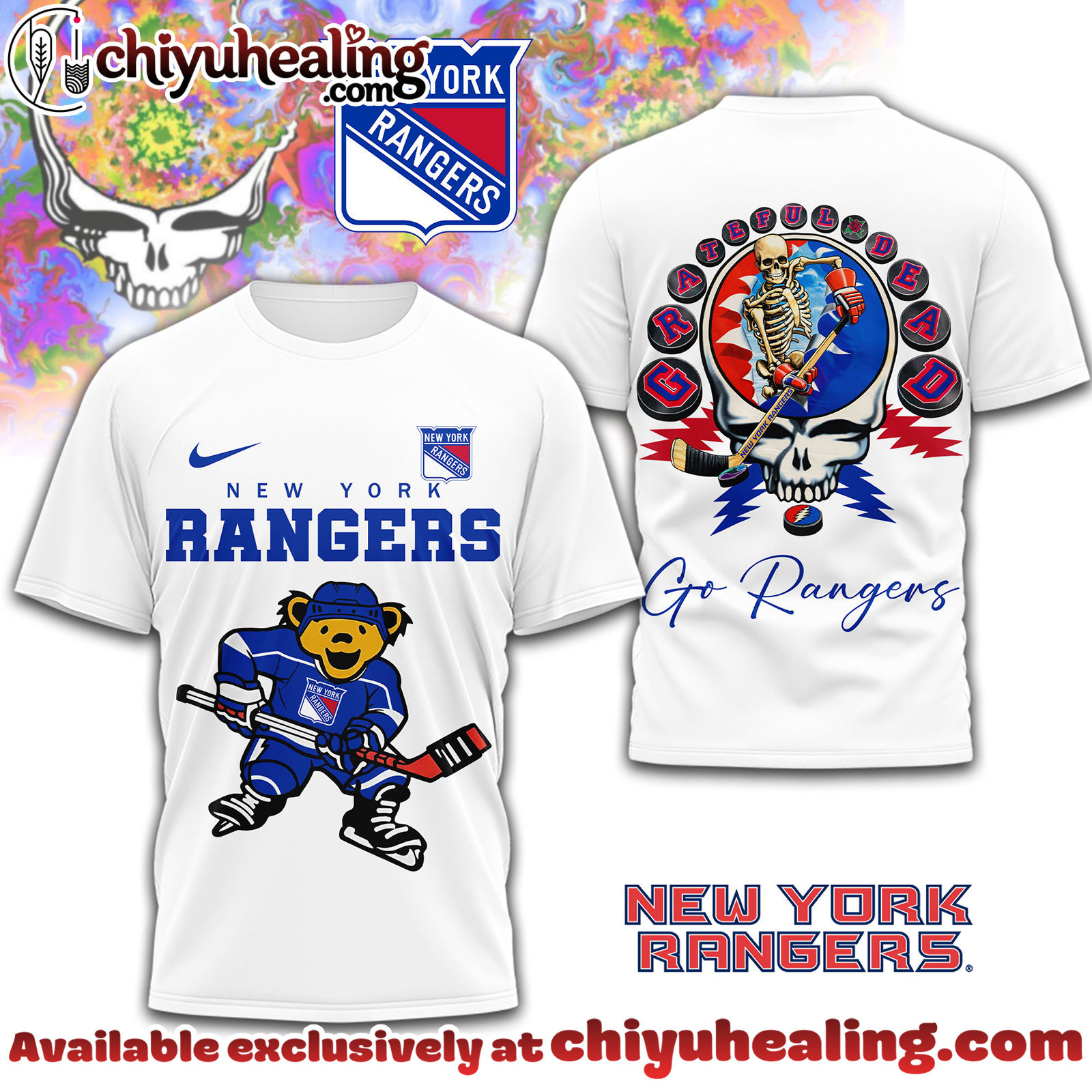 New York Rangers Premium NHL Deadhead 3D Shirt