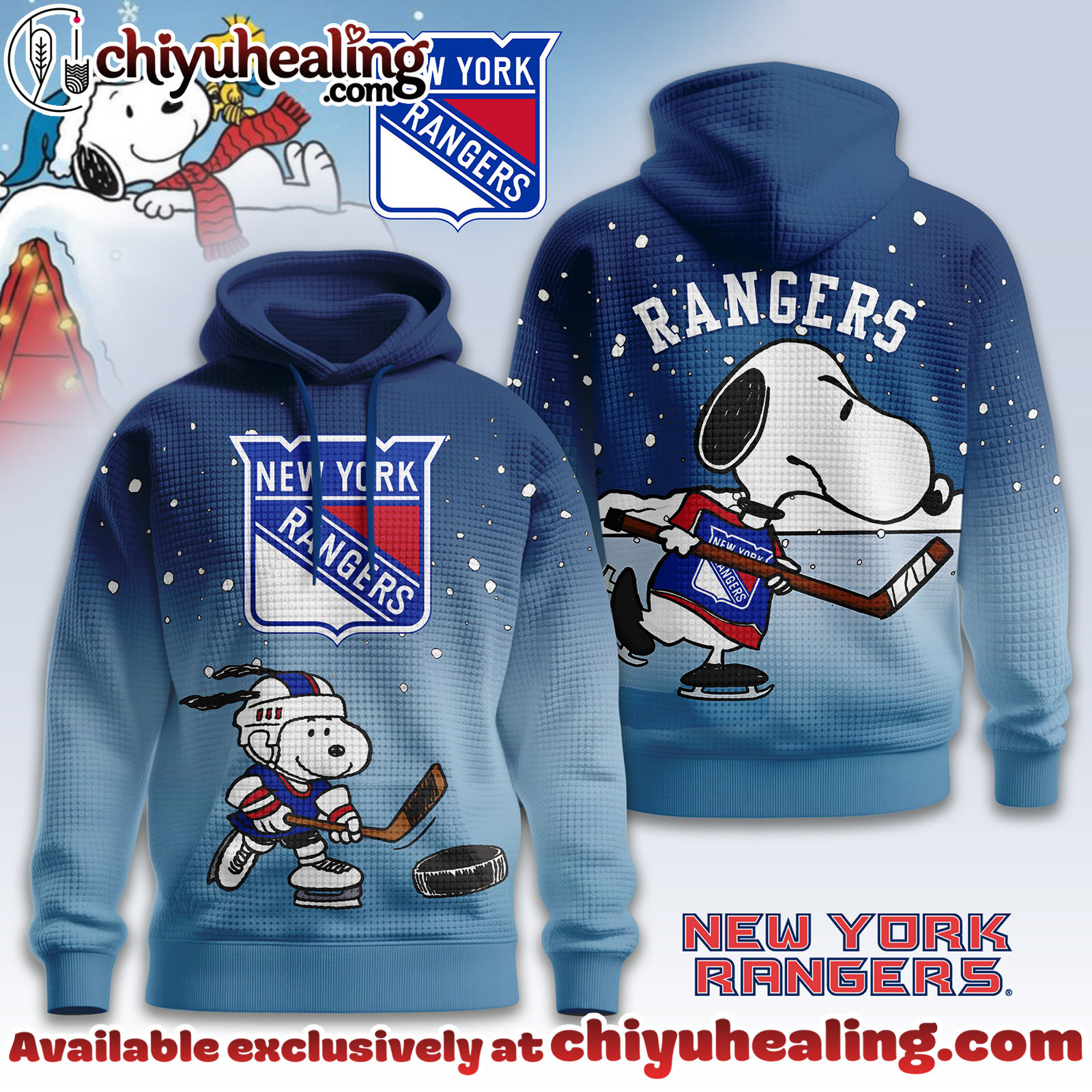 New York Rangers Premium NHL Snoopy Hockey 3D Waffle Hoodie, Sweatshirt, Shirt, All Team NHL