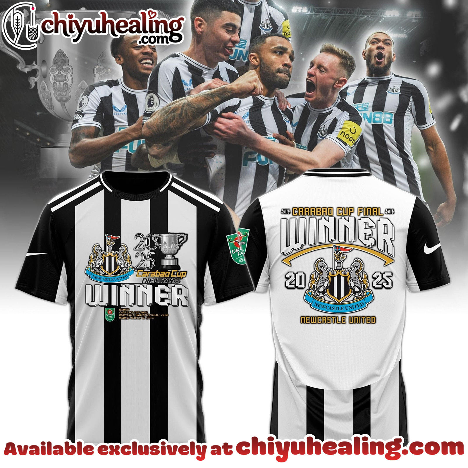 Newcastle United 2025 Carabao Cup Champions Hoodie, Tshirt 3D Apparel Tshirt, Hoodie, Sweatshirt