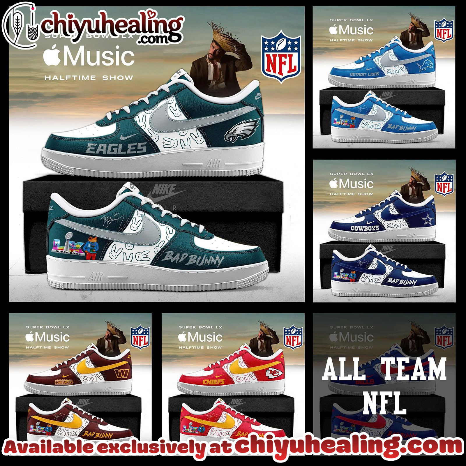 NFL x Bad Bunny Super Bowl LX Limited Air Force 1