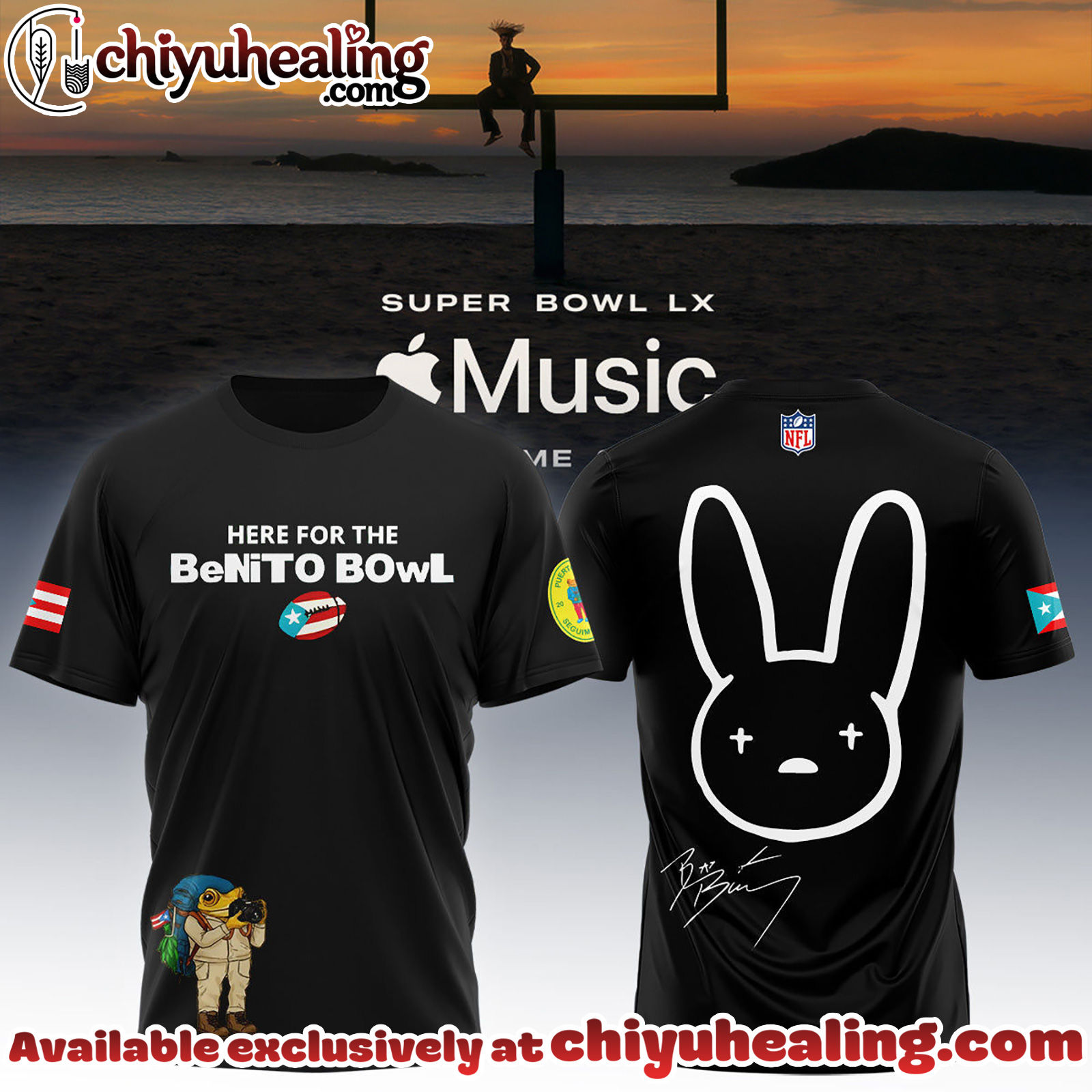 NFL x Bad Bunny Super Bowl Tshirt, Sweatshirt, Hoodie - Ver 5