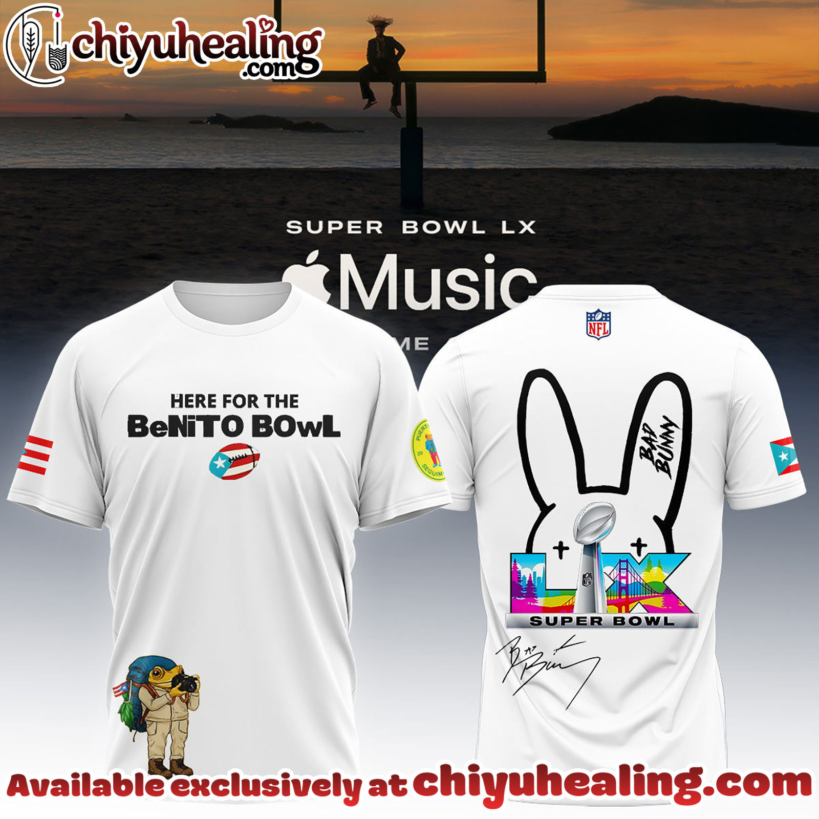 NFL x Bad Bunny Super Bowl Tshirt, Sweatshirt, Hoodie - Ver 2