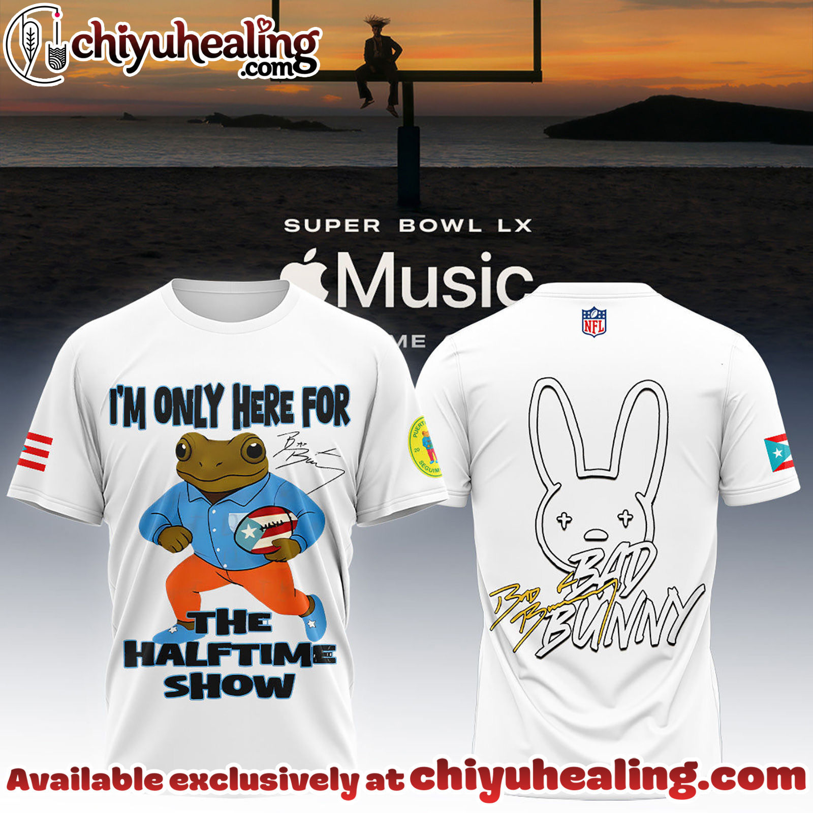 NFL x Bad Bunny Super Bowl Tshirt, Sweatshirt, Hoodie - Ver 4