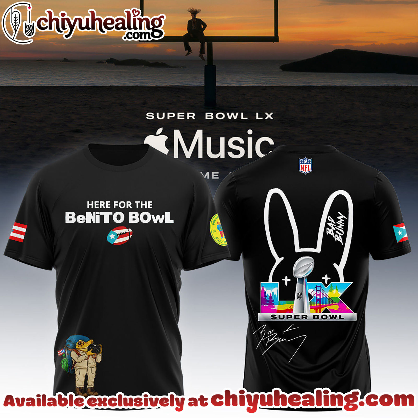 NFL x Bad Bunny Super Bowl Tshirt, Sweatshirt, Hoodie