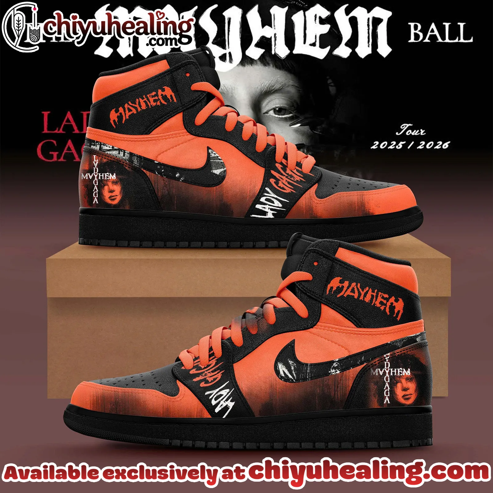 Nike Air Jordan 1 - Lady Gaga  - The MAYHEM Ball Tour