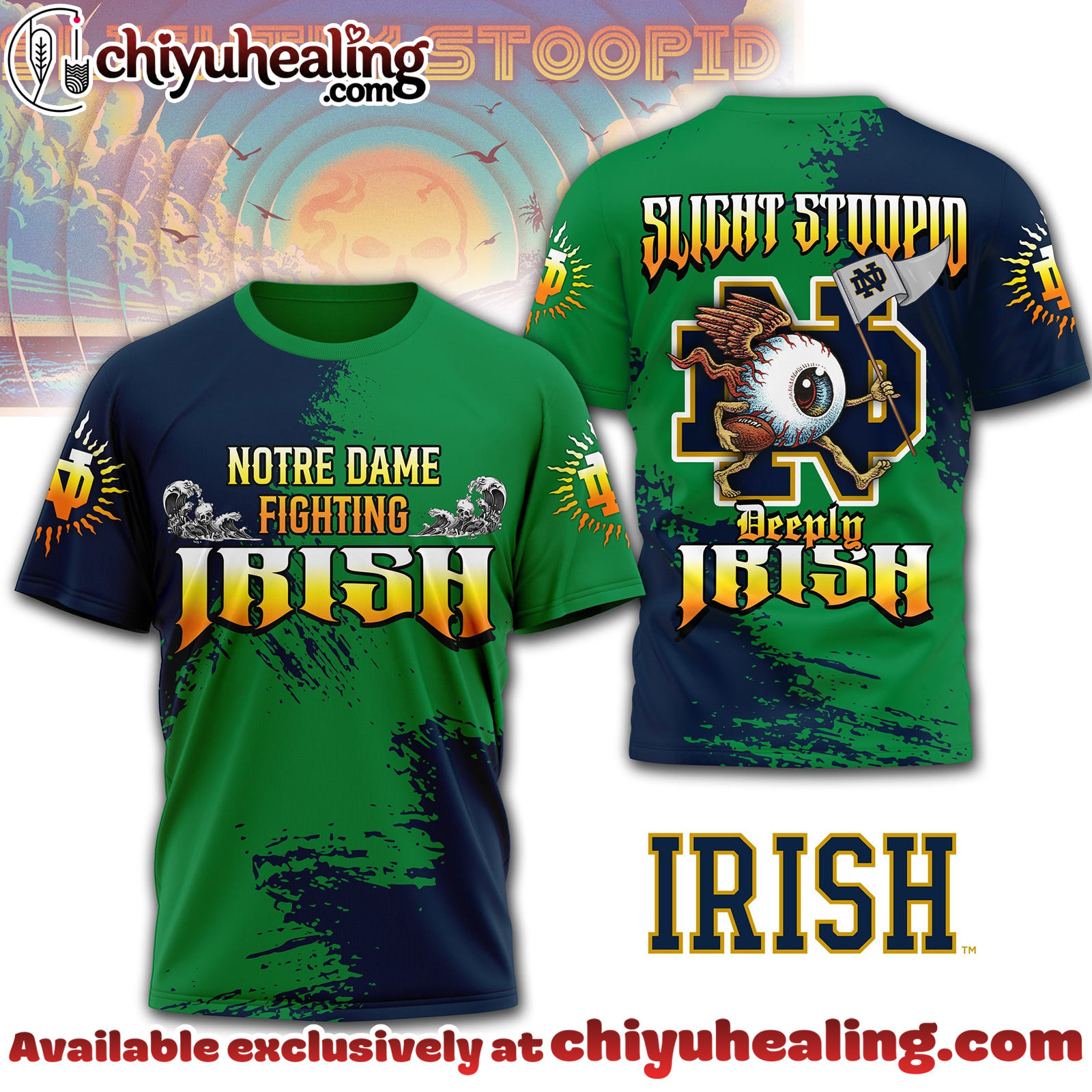 Notre Dame Fighting Irish Premium NCAA Slightly Stoopid 3D T-shirt, Hoodie, Sweatshirt, All Team NCAA