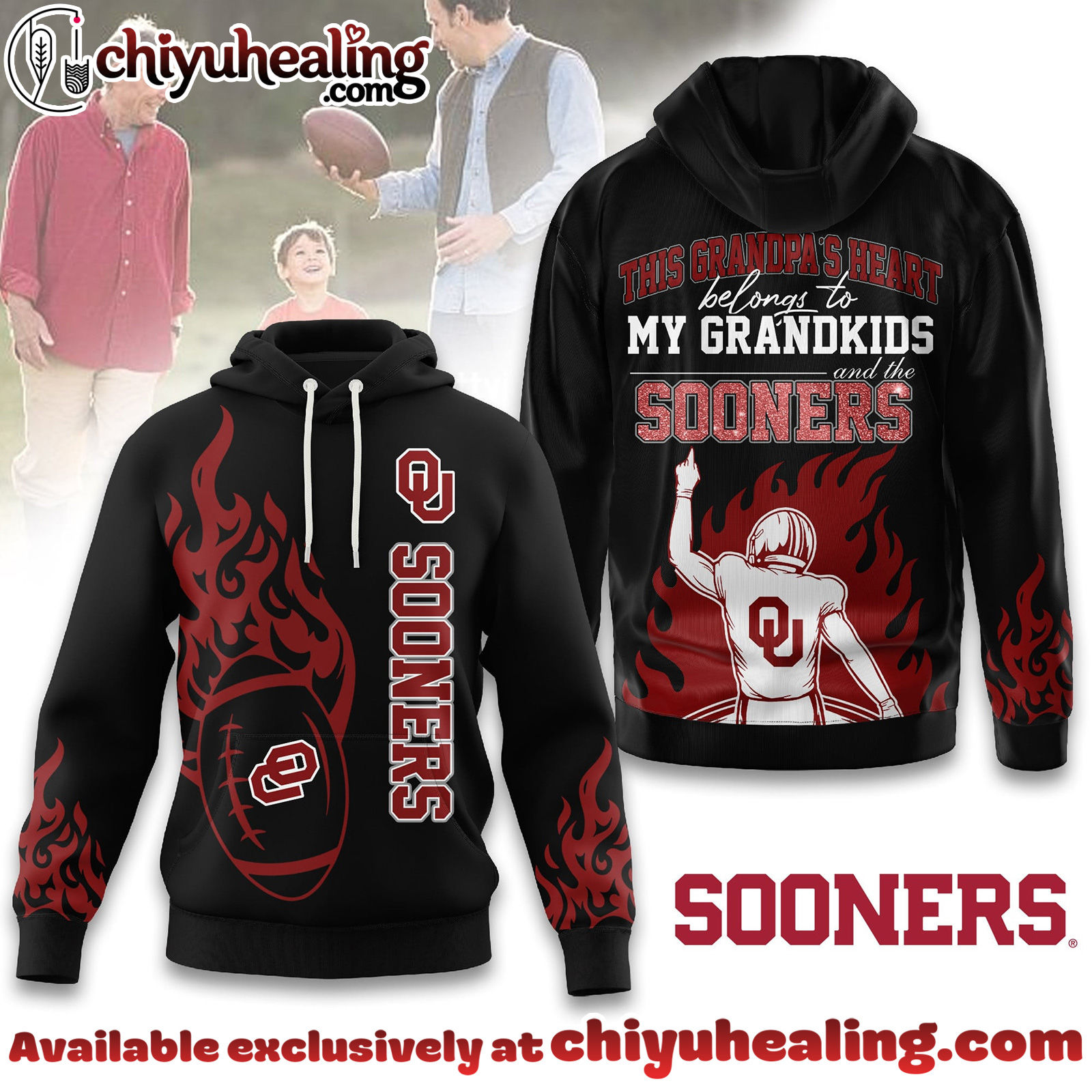Oklahoma Sooners Premium NCAA Football Grandpa Hoodie, Sweatshirt, Shirt, All Team NCAA