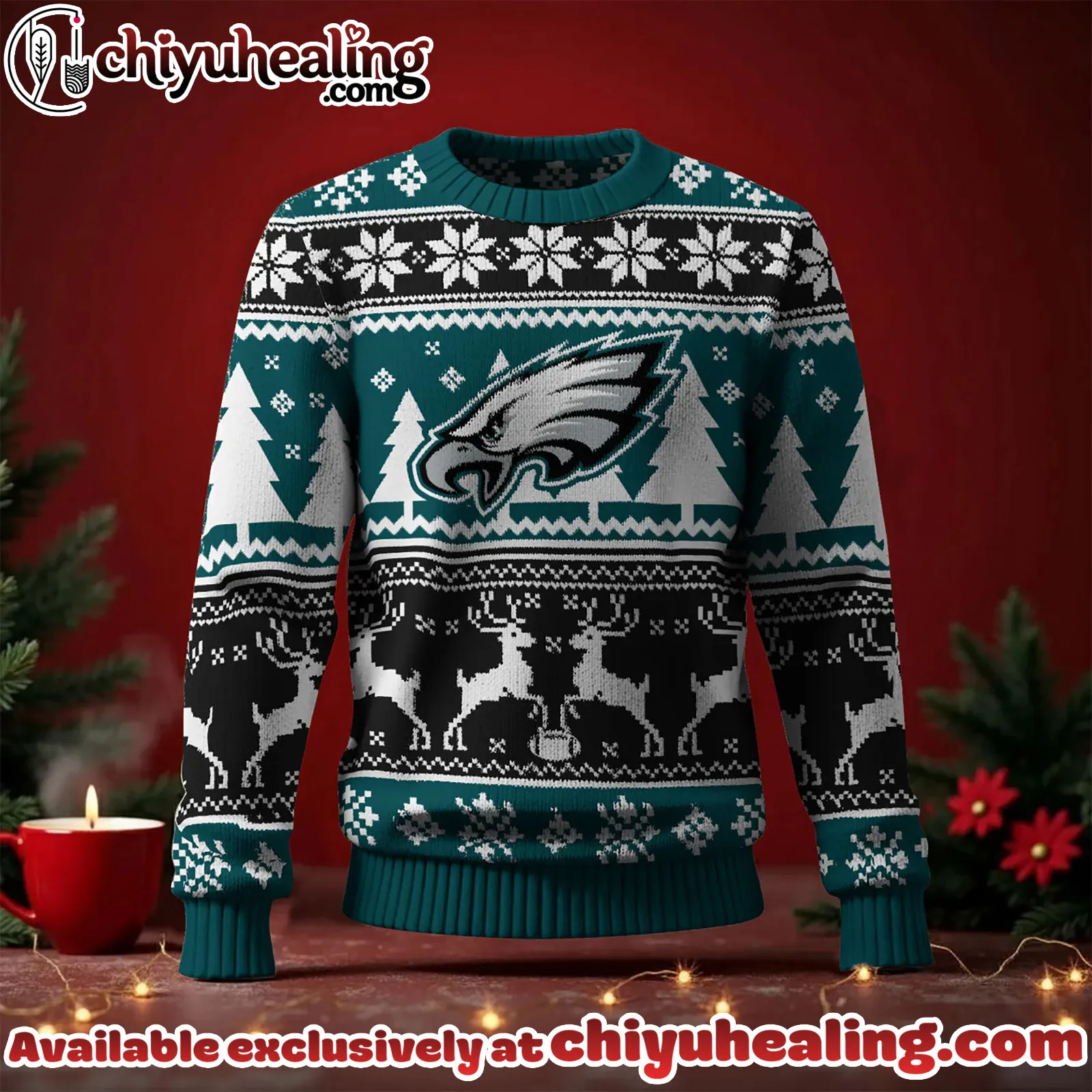 Philadelphia Eagles 2025 Christmas New Ugly Sweatshirt, All Team NFL