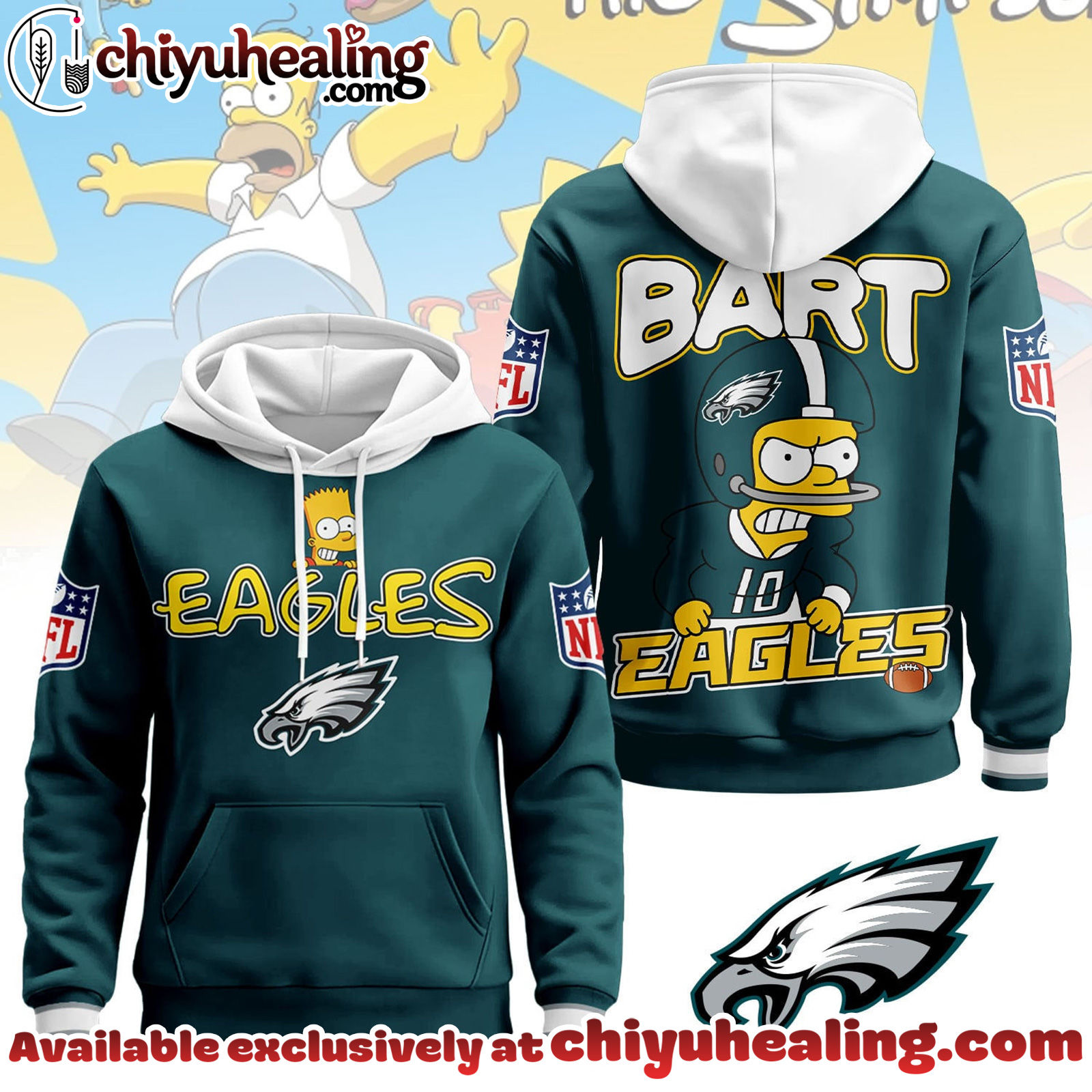 Philadelphia Eagles Premium NFL Bart Simpson Hoodie, Sweatshirt, Tshirt