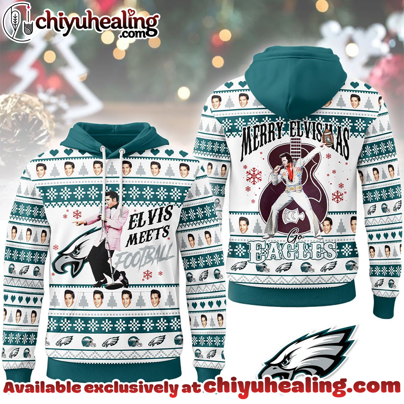 Philadelphia Eagles Premium NFL Elvis Presley Christmas Hoodie, Sweatshirt, Shirt, All Team NFL