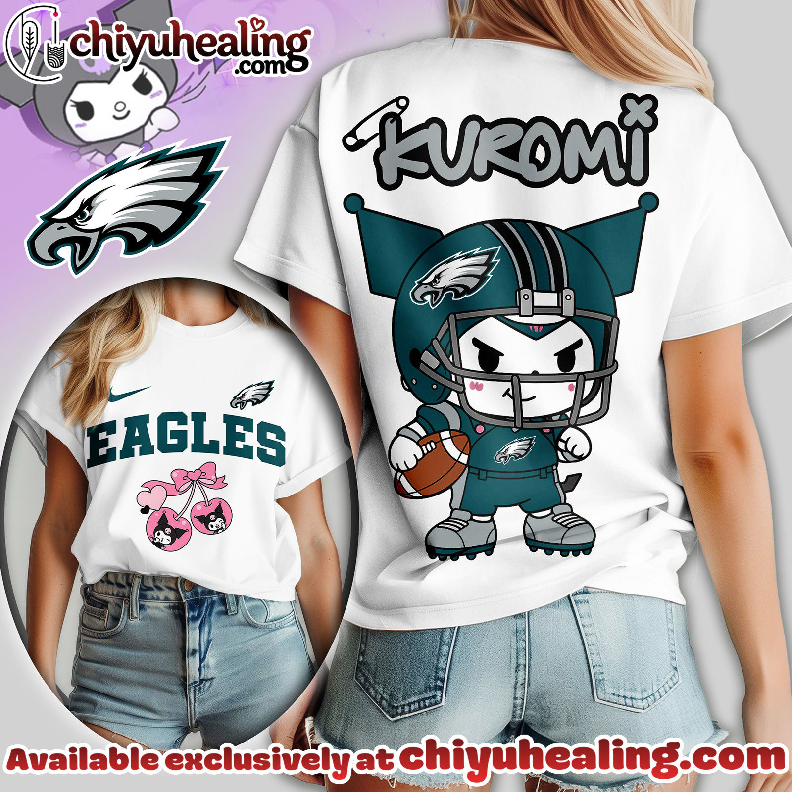 Philadelphia Eagles Premium NFL Kuromi Women Shirt