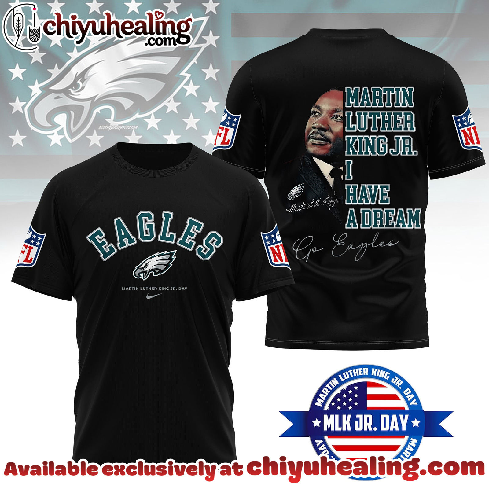 Philadelphia Eagles Premium NFL Martin Luther King JR. Day 3D Shirt, Hoodie, Sweatshirt