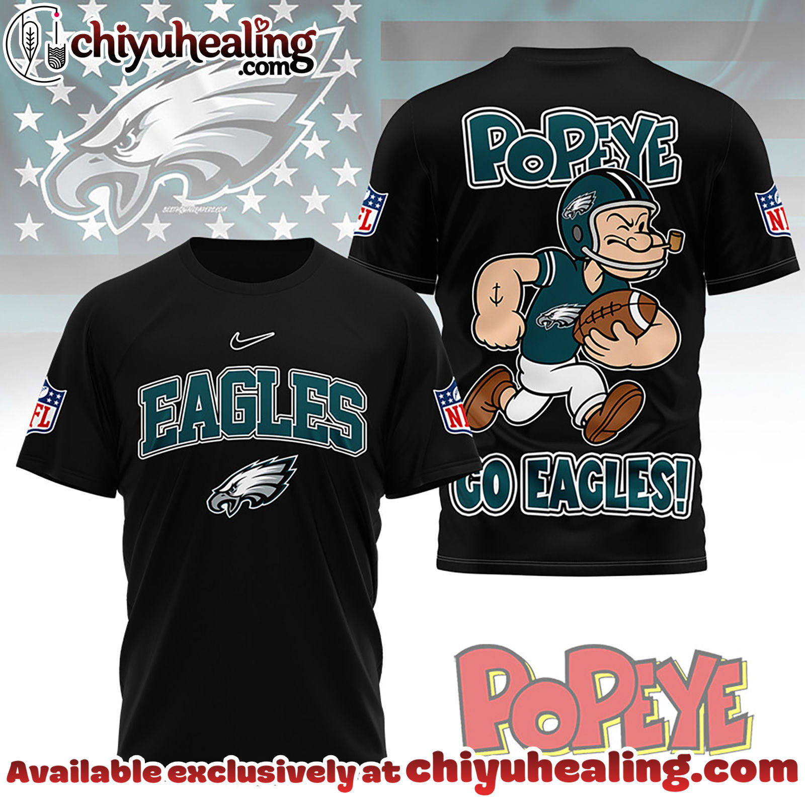 Philadelphia Eagles Premium NFL Popeye Fan 3D Shirt, Hoodie, Sweatshirt, All Team NFL
