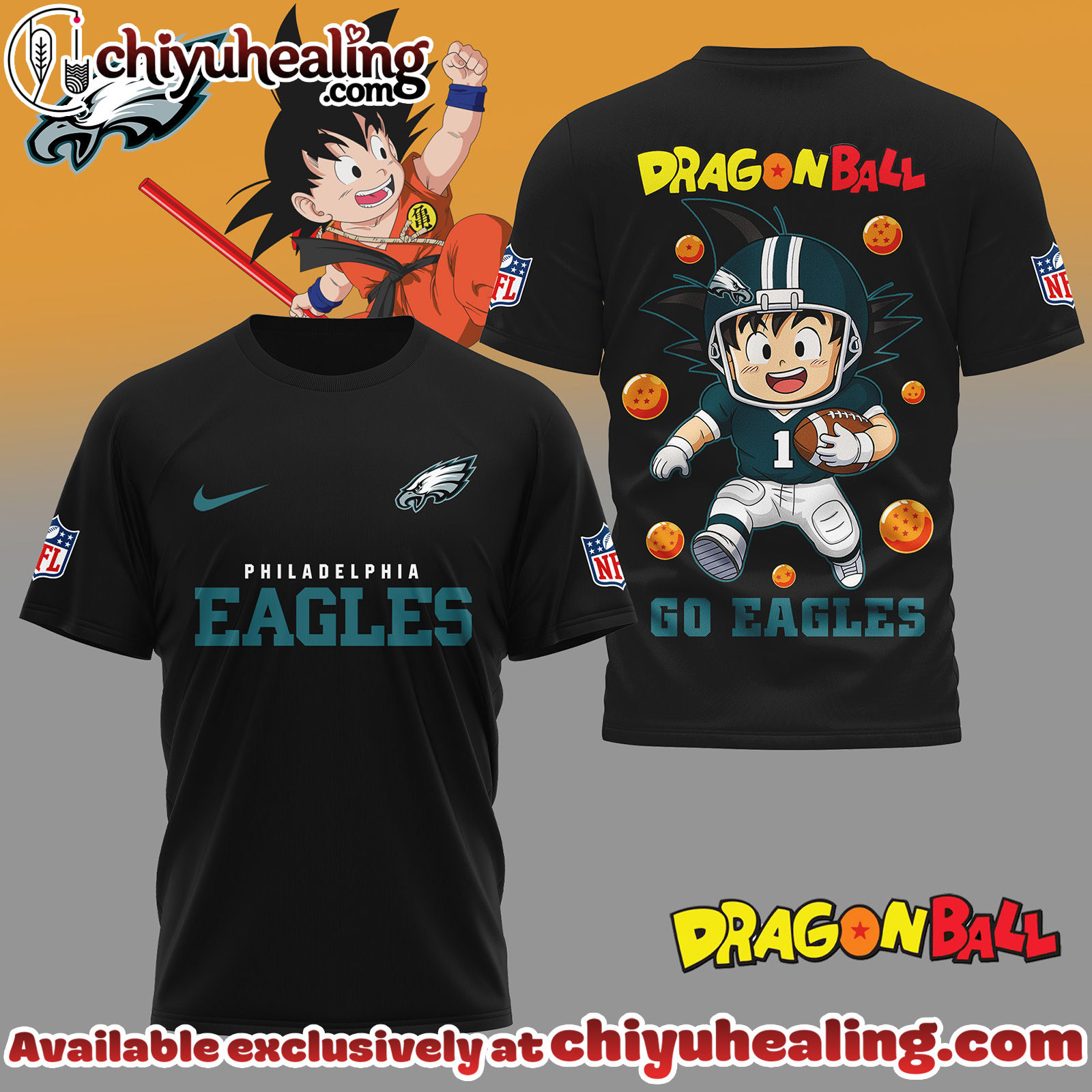 Philadelphia Eagles Premium NFL Son Goku 3D Shirt, Hoodie, Sweatshirt, All Team NFL