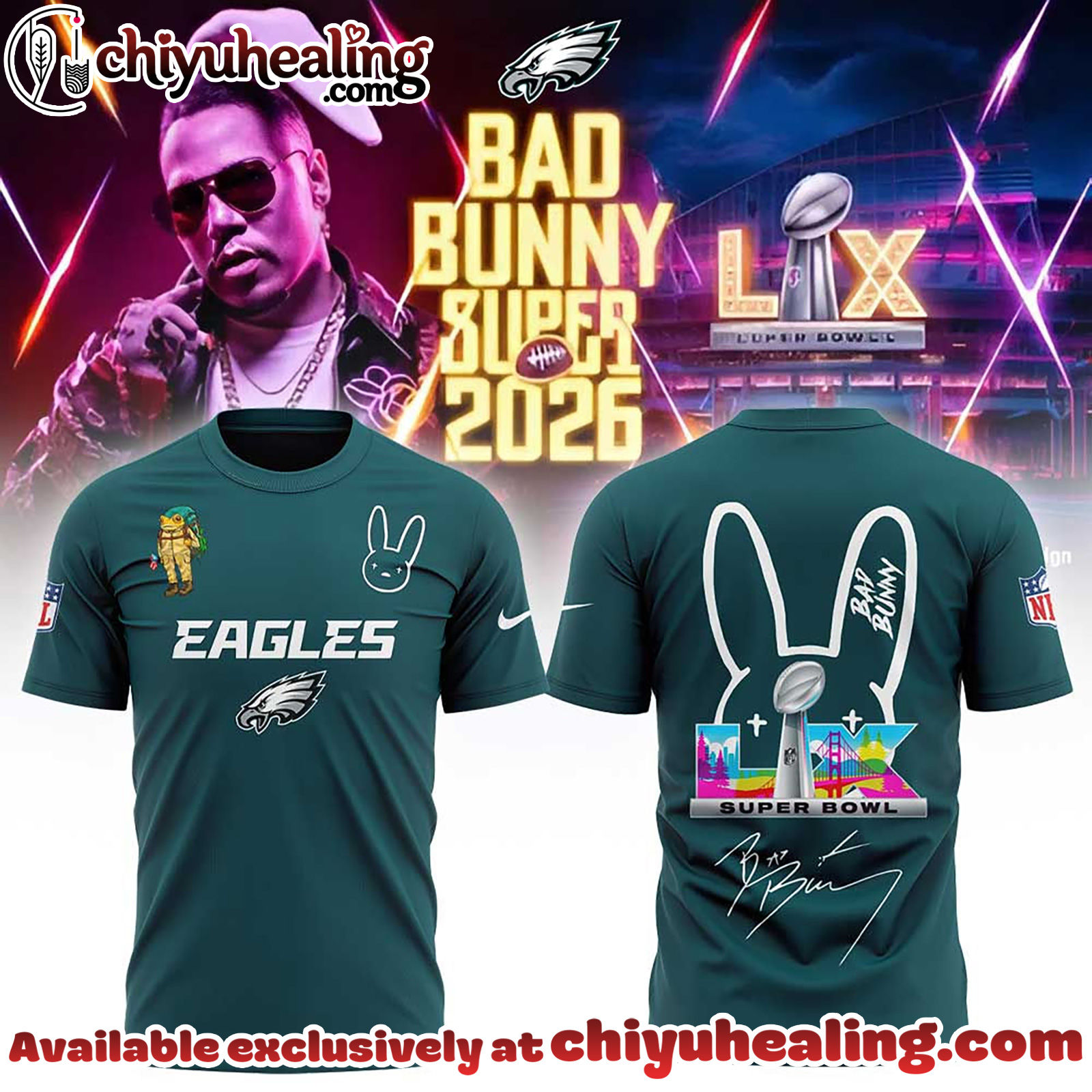 Philadelphia Eagles x Bad Bunny Super Bowl 2026 Tshirt, Sweatshirt, Hoodie