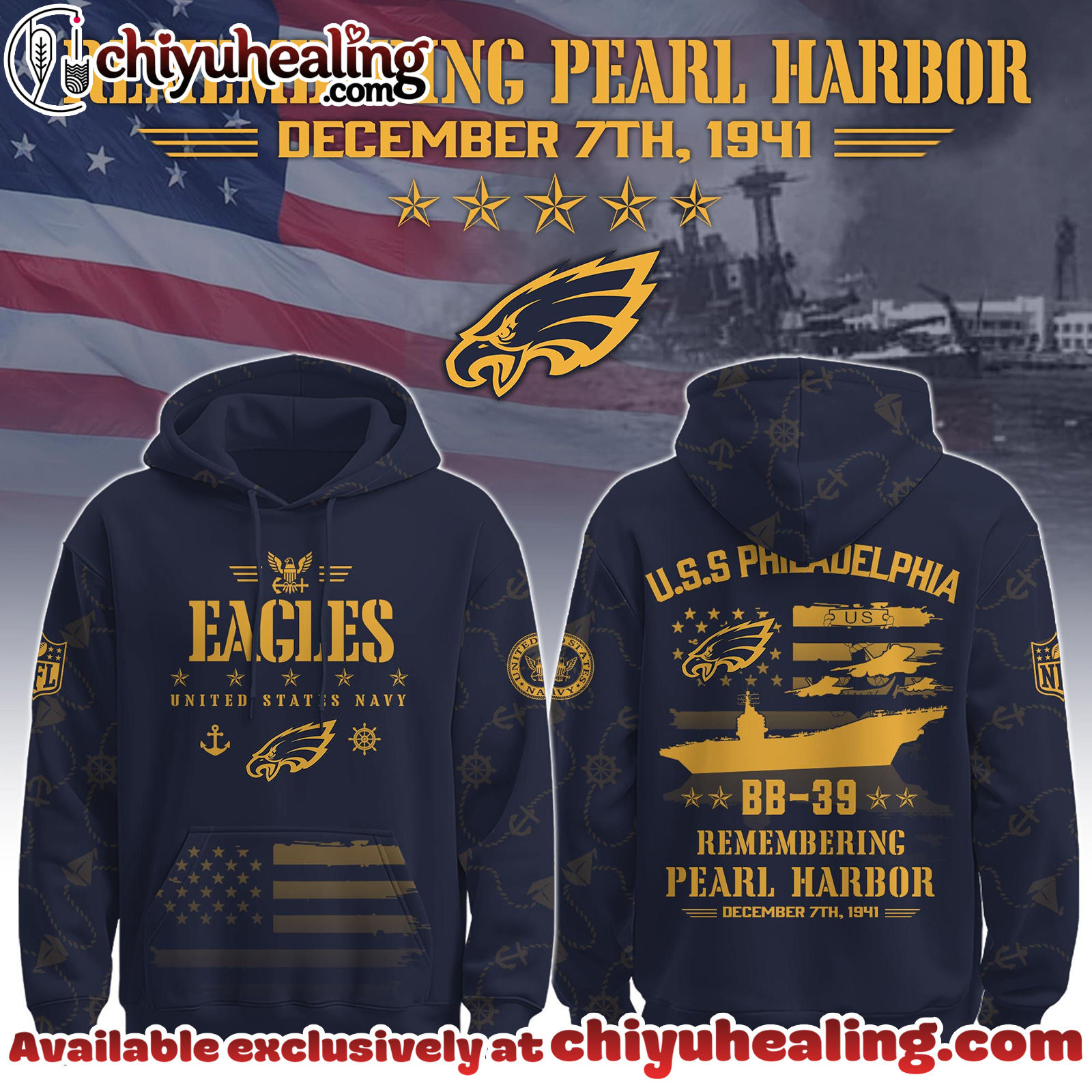Philadelphia Eagles x Pearl Harbor Remembrance Day Hoodie, T-Shirt, Sweatshirt Limited Edition