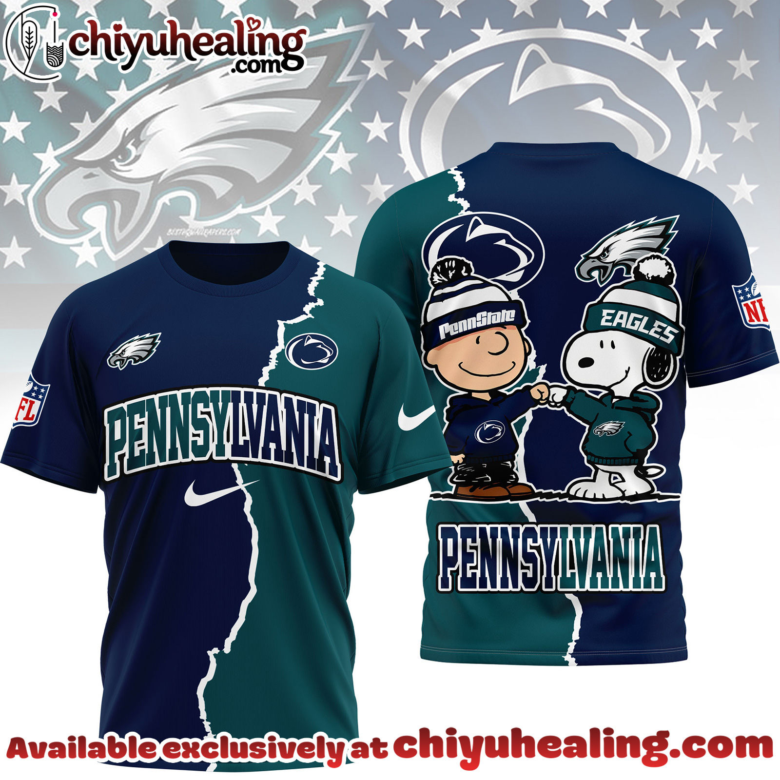 Philadelphia Eagles x Penn State Nittany Lions Premium NFL Team x NCAA Team Fusion 3D Shirt, Hoodie, Sweatshirt