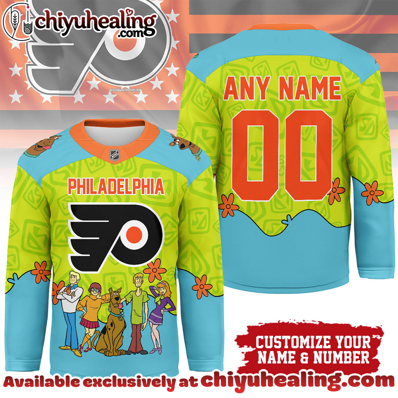 Philadelphia Flyers Premium NHL Scooby Doo Hockey Jersey