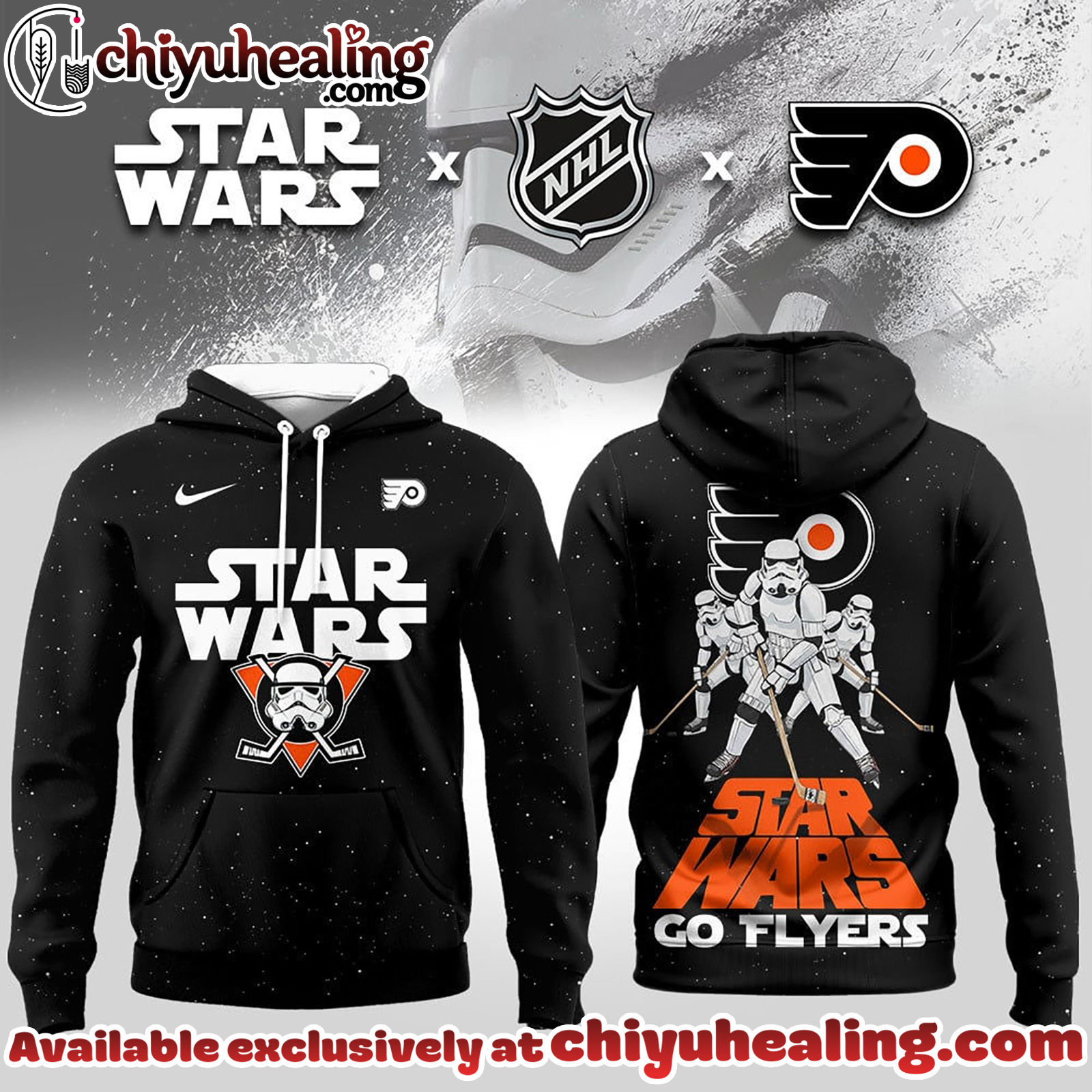Philadelphia Flyers Premium NHL Star Wars Imperial Trooper 3D Hoodie