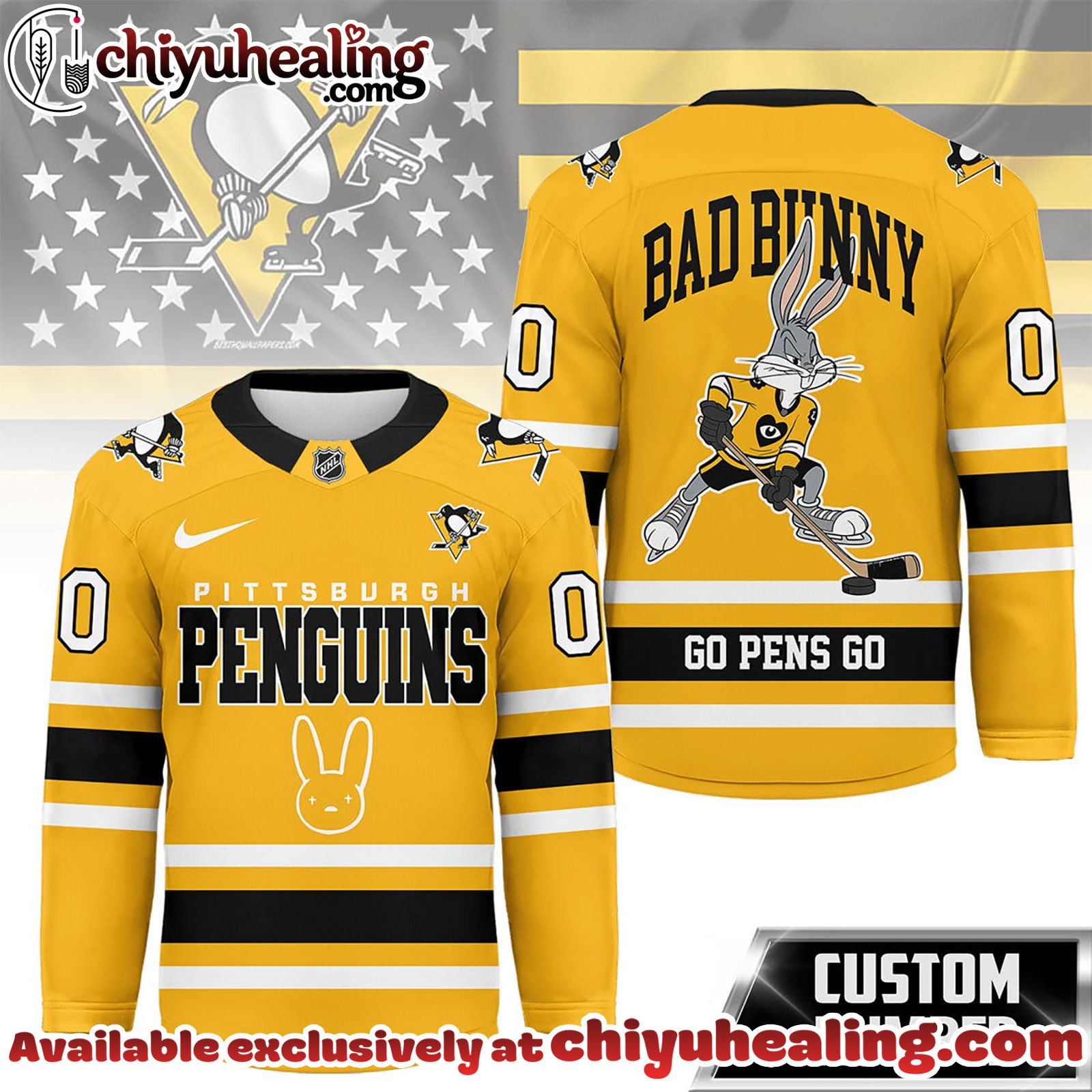 Pittsburgh Penguins Premium NHL Bad Bunny Hockey Jersey NY