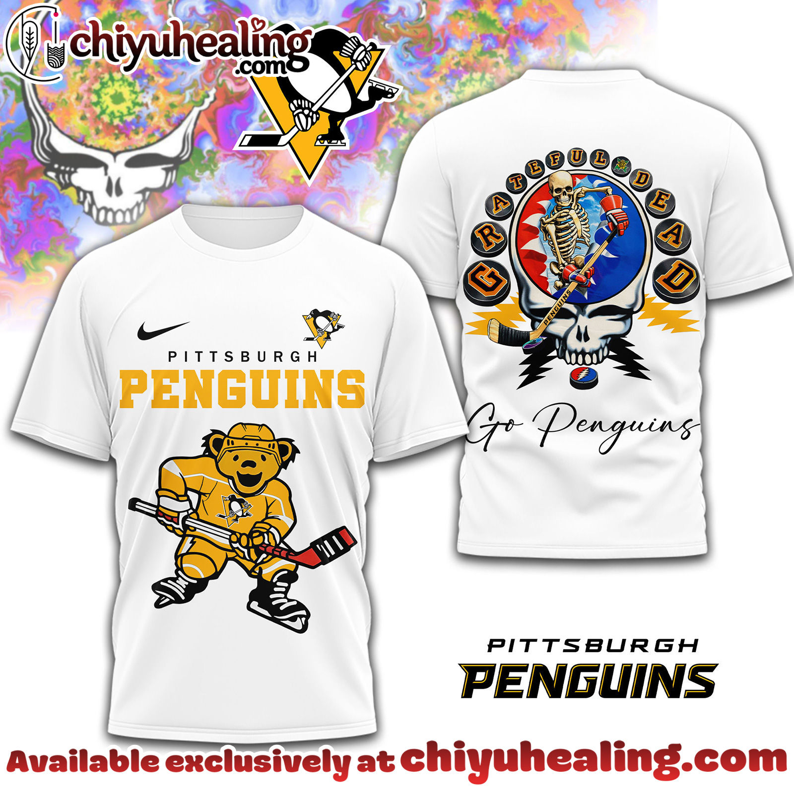 Pittsburgh Penguins Premium NHL Deadhead 3D Shirt