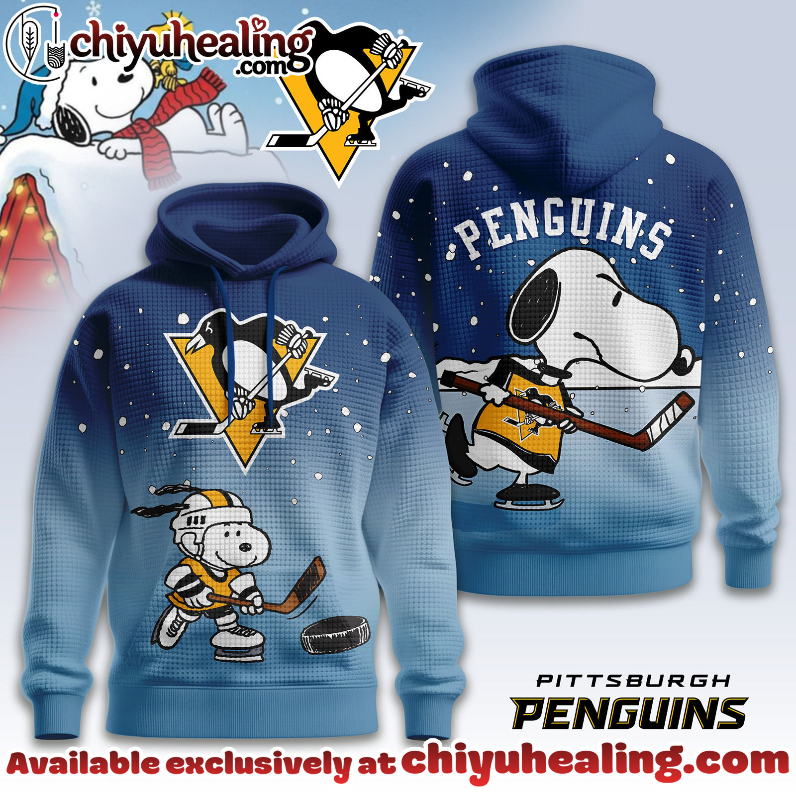 Pittsburgh Penguins Premium NHL Snoopy Hockey 3D Waffle Hoodie, Sweatshirt, Shirt, All Team NHL
