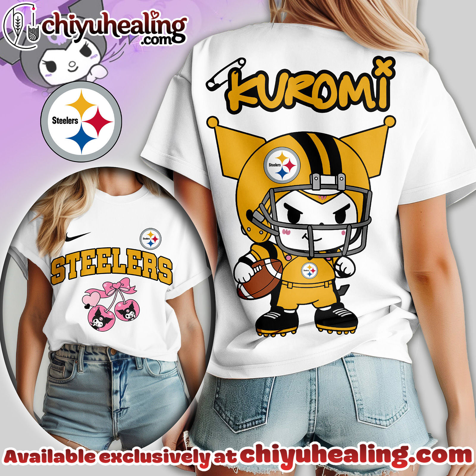 Pittsburgh Steelers Premium NFL Kuromi Women Shirt