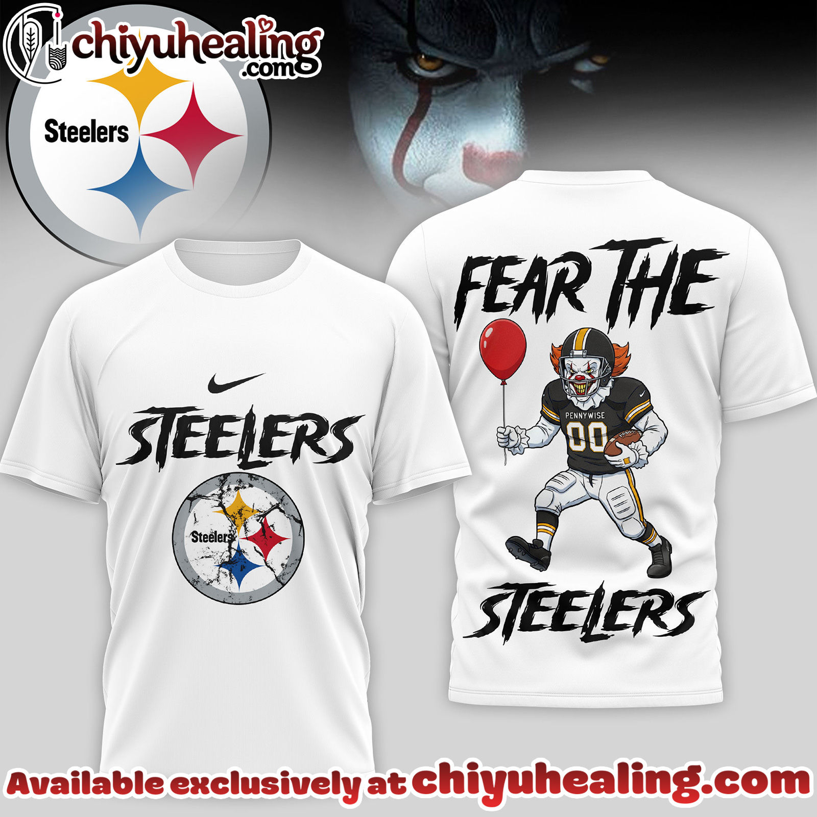 Pittsburgh Steelers Premium NFL Pennywise 3D Shirt